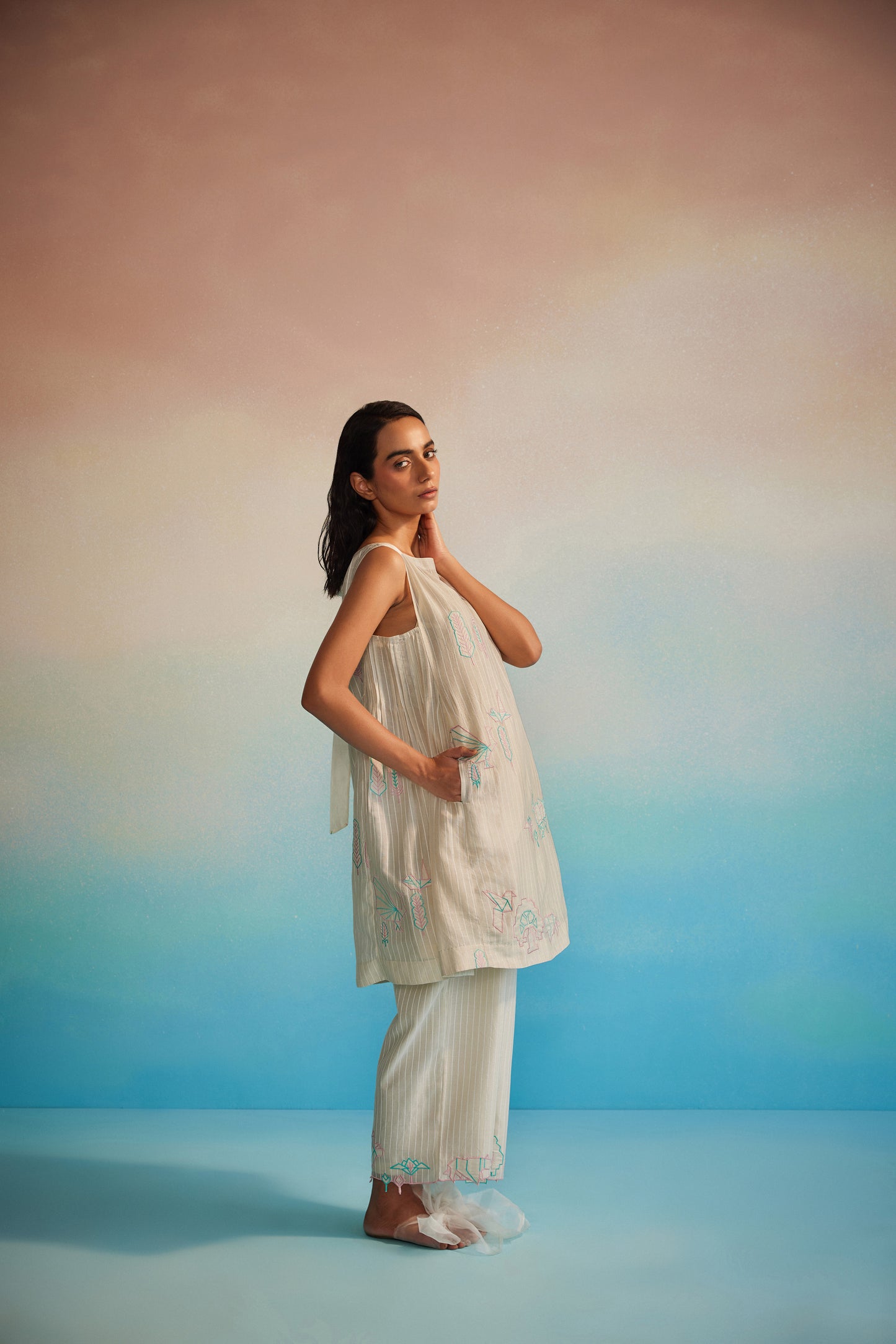 Hiroko Pleated Dress Set