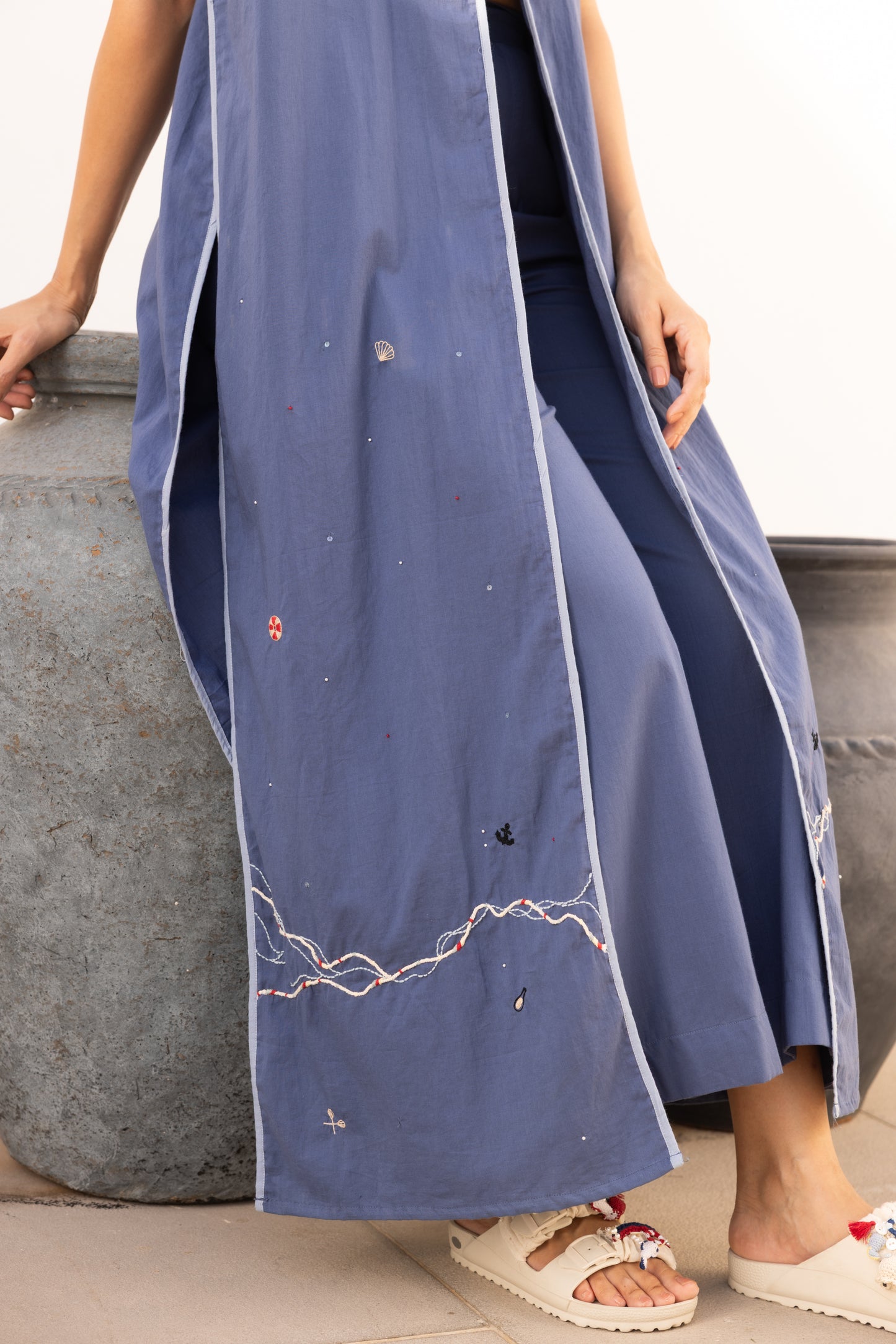 Shore 3 Piece (Top, Jacket and Pants) Set (Dark Blue)