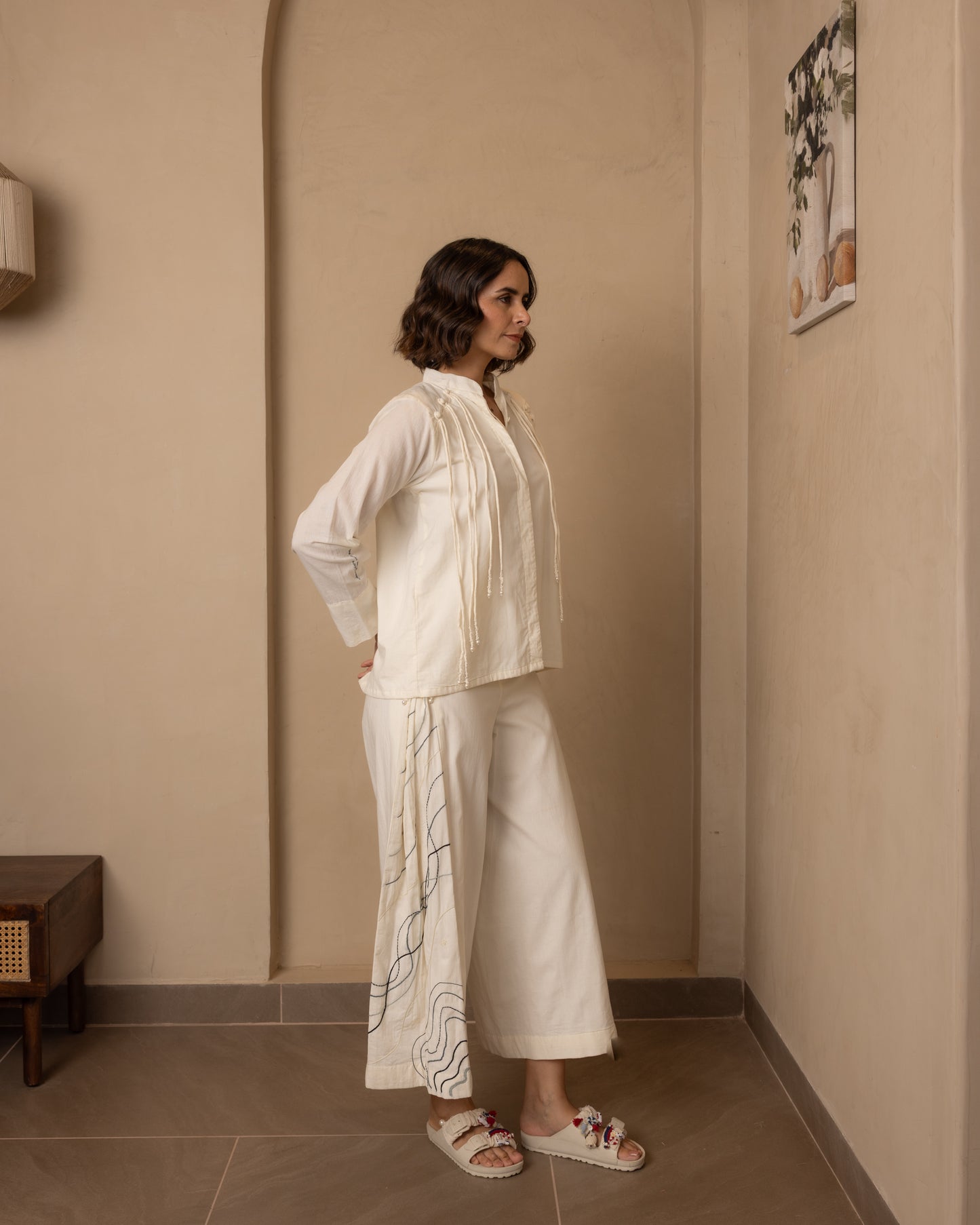 Celeste Top and Pants Set (Beige)