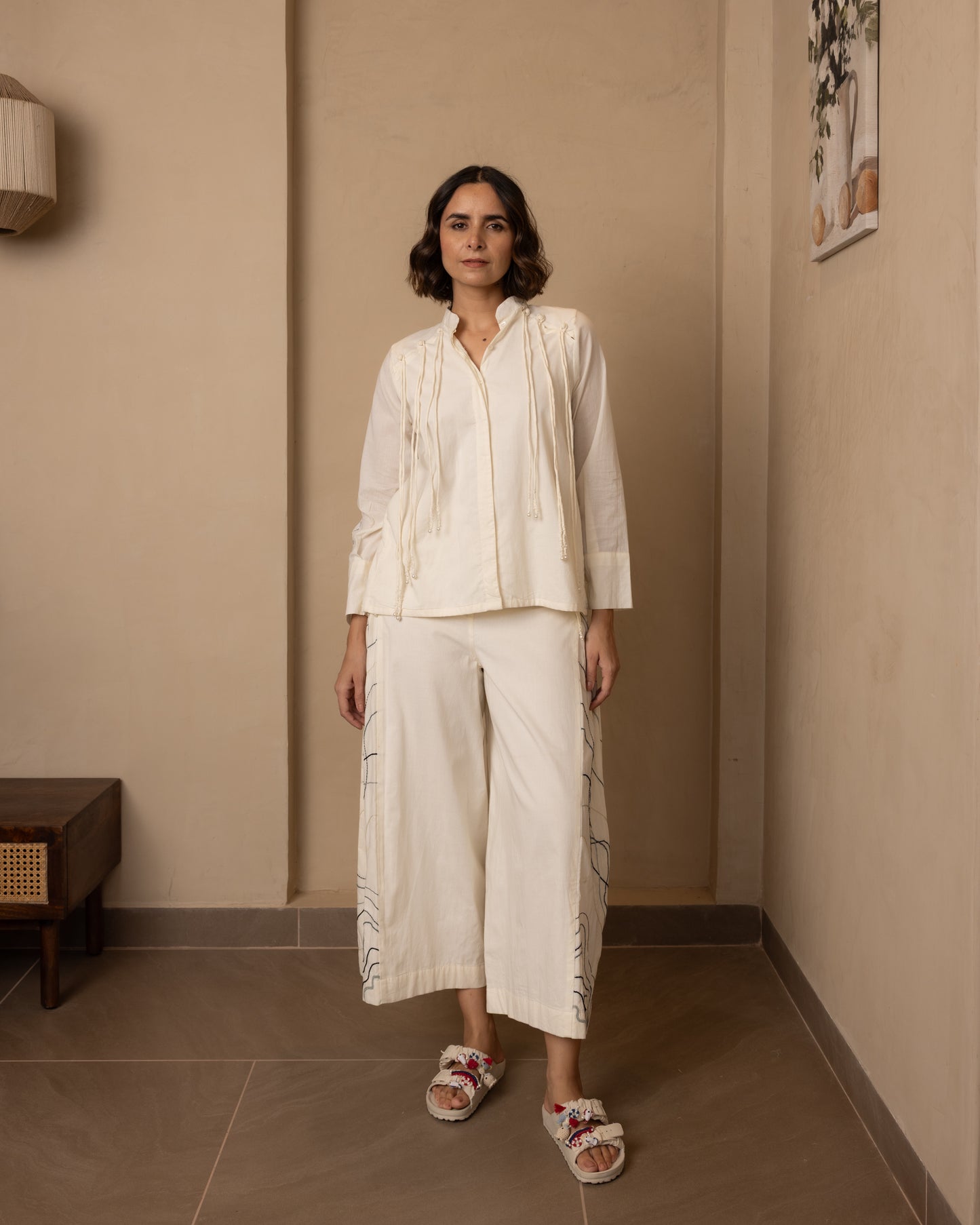 Celeste Top and Pants Set (Beige)