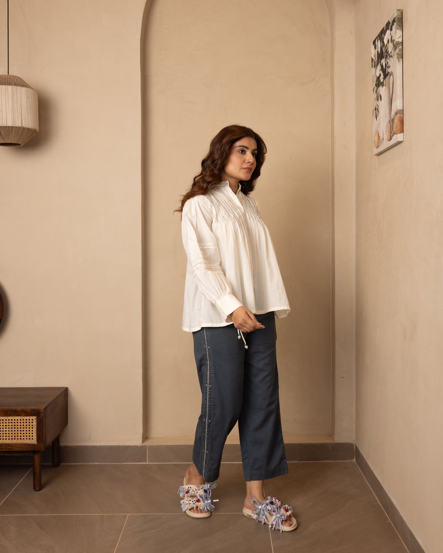 Brig Top and Pants Set (Beige)