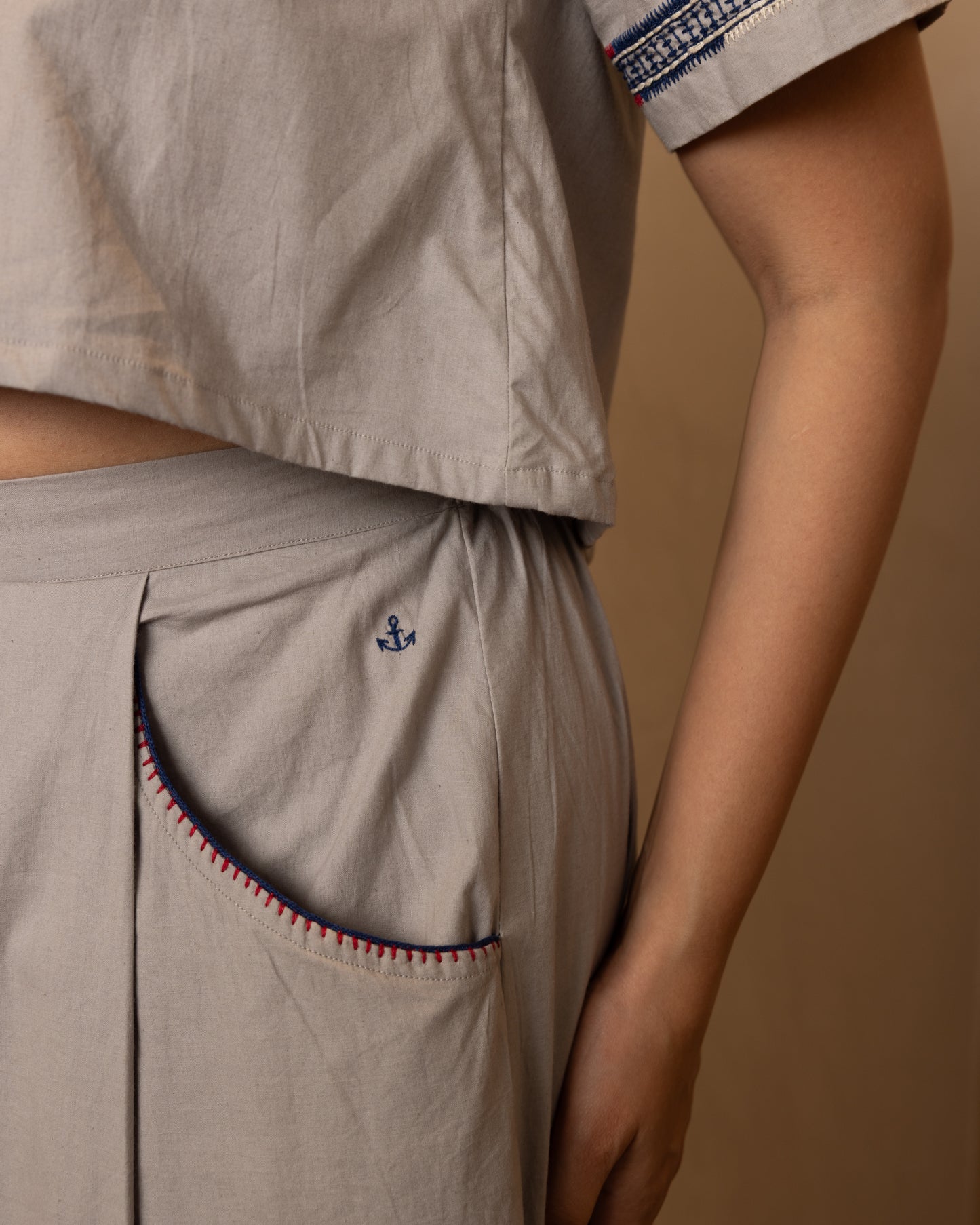 Harbor Top and Skirt Set (Grey)