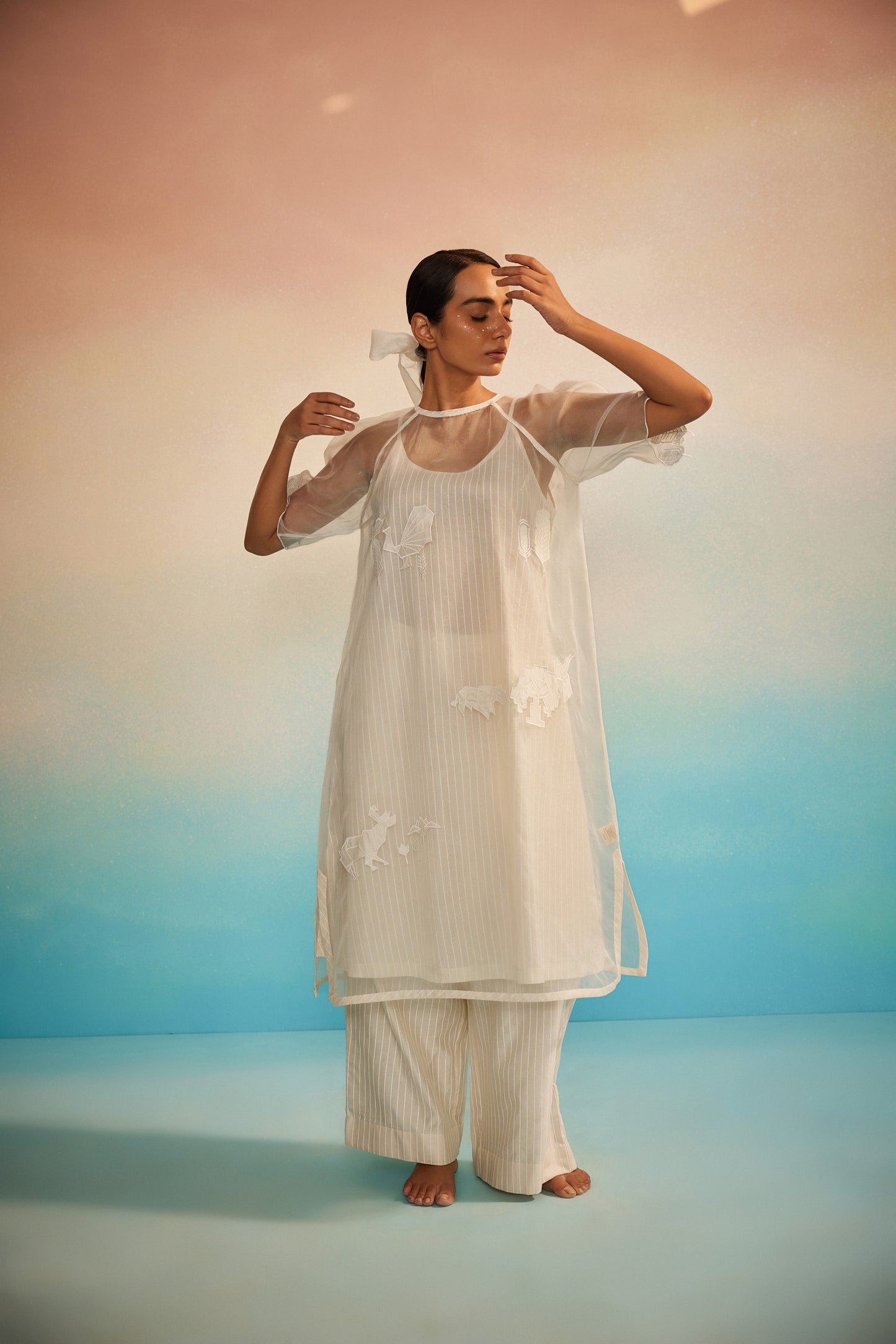 Yuugen Organza Kurta Set of 3