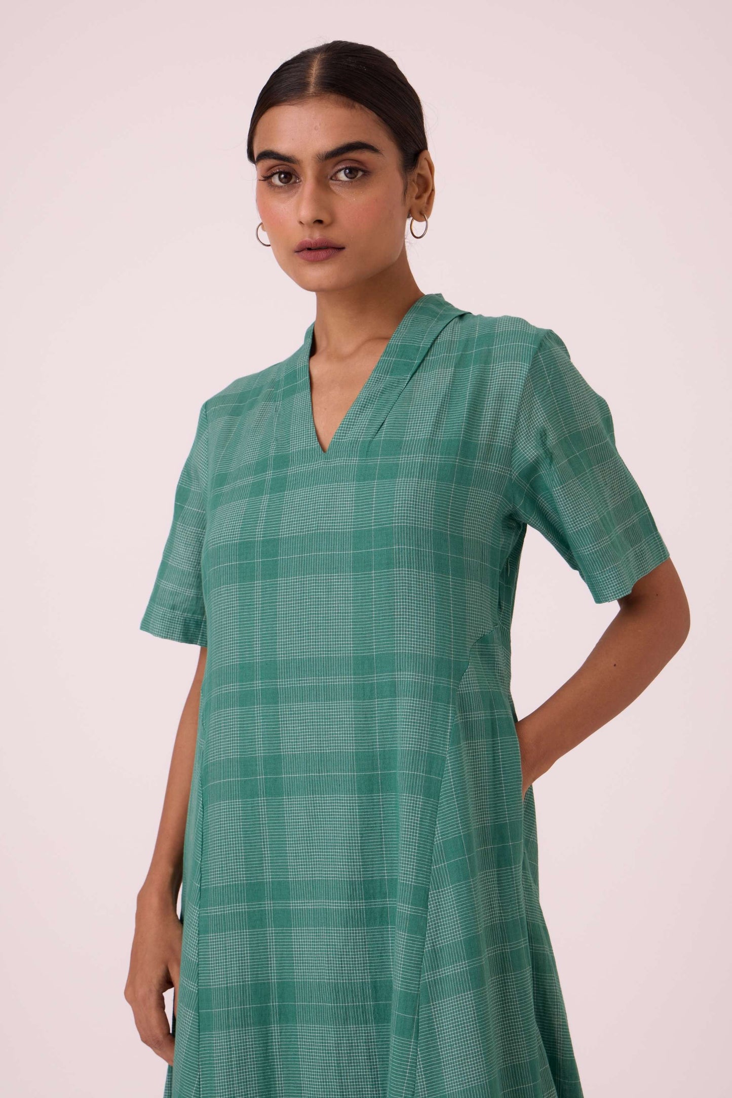Clover Green Handwoven Dress