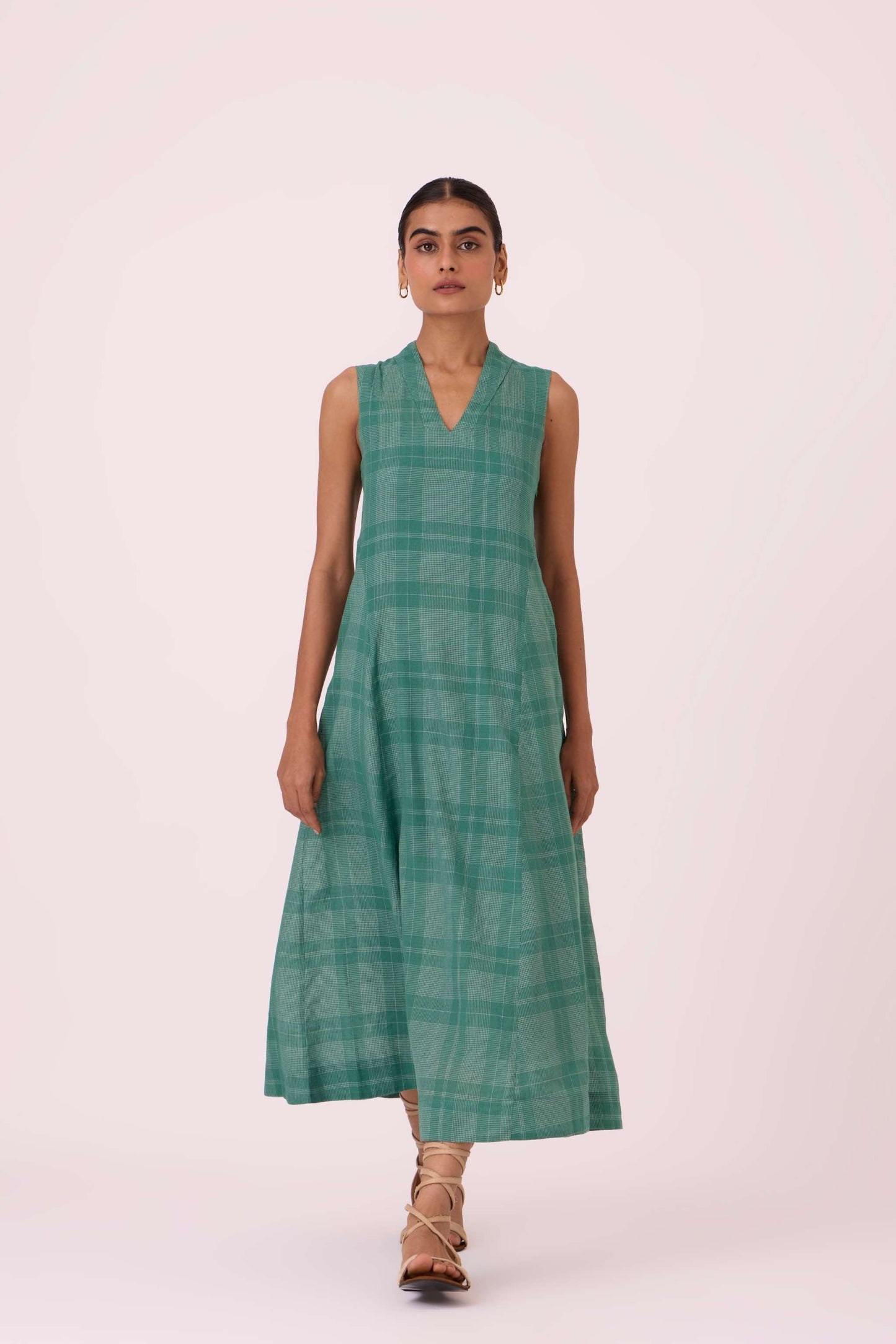 Orwell Green Handwoven Dress