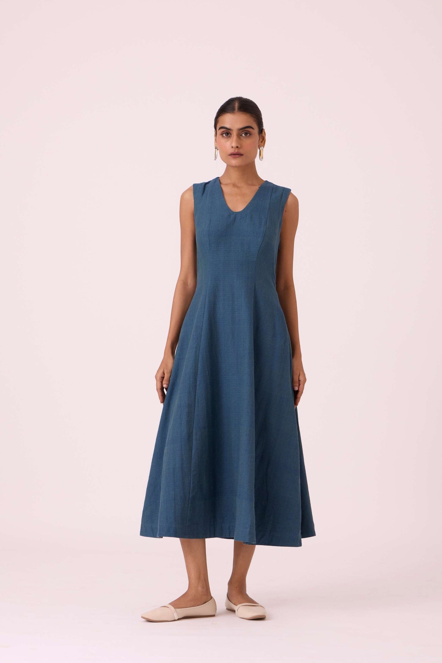 Emy Blue Handwoven Dress