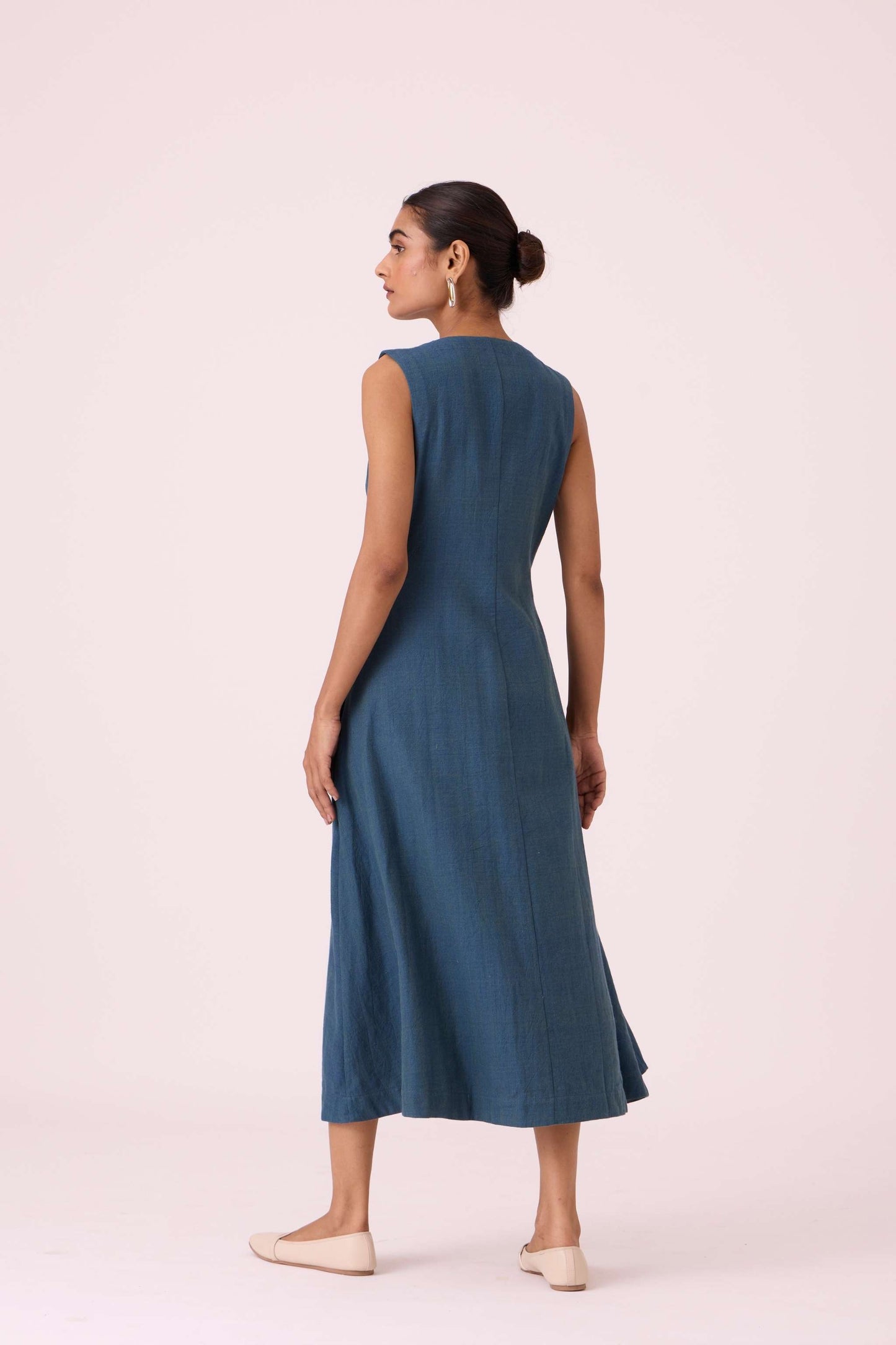 Emy Blue Handwoven Dress