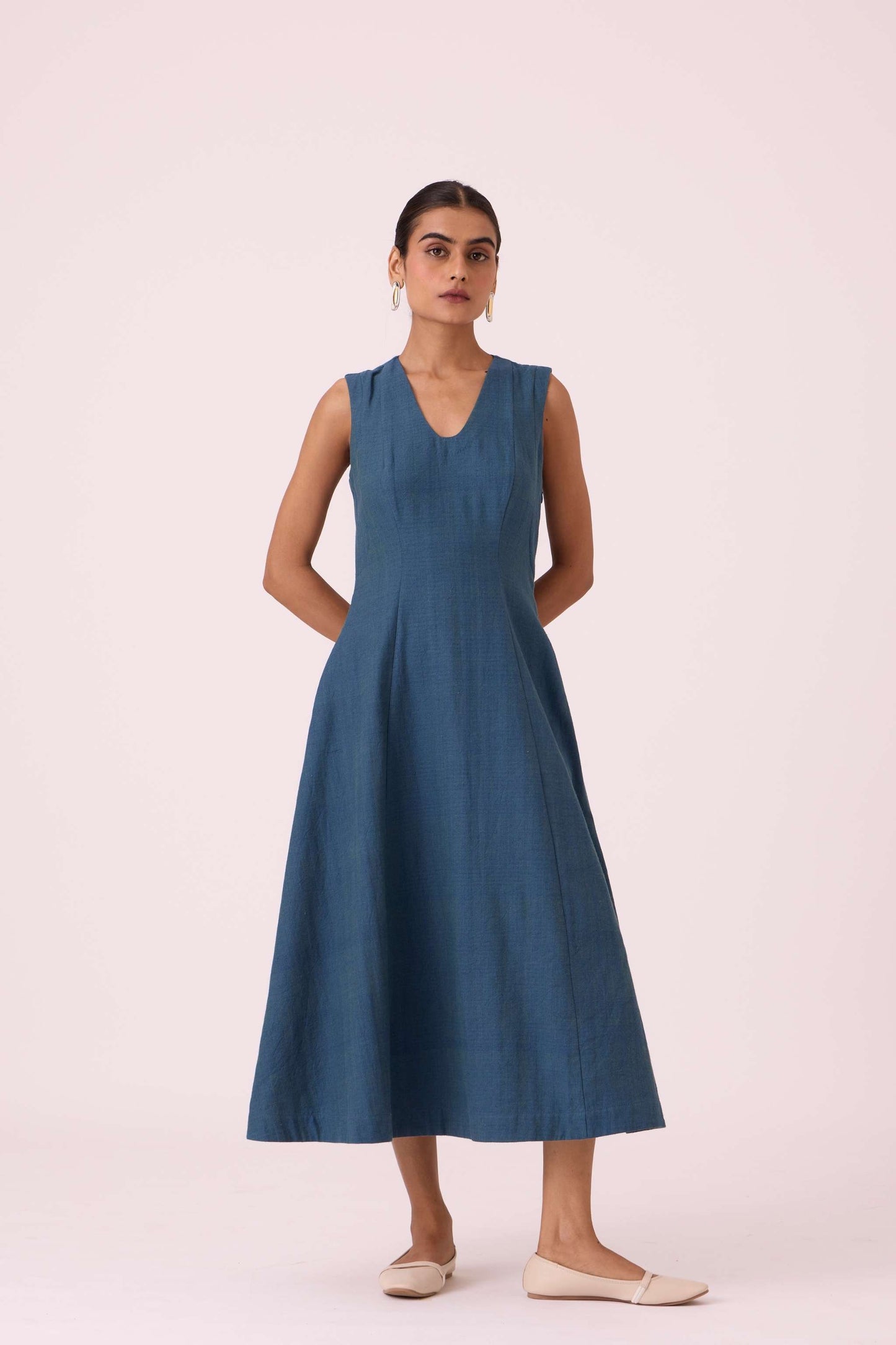 Emy Blue Handwoven Dress