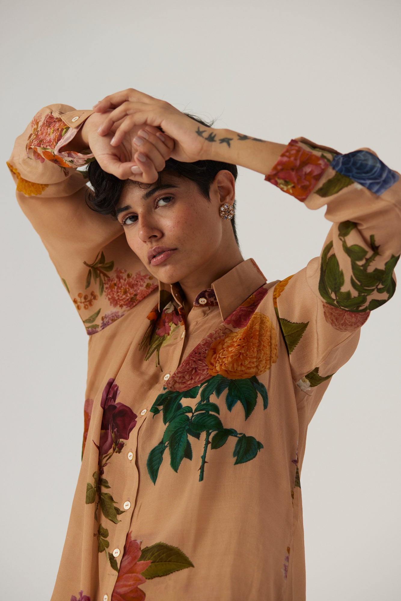 Vintage Garden Crepe Coord Set