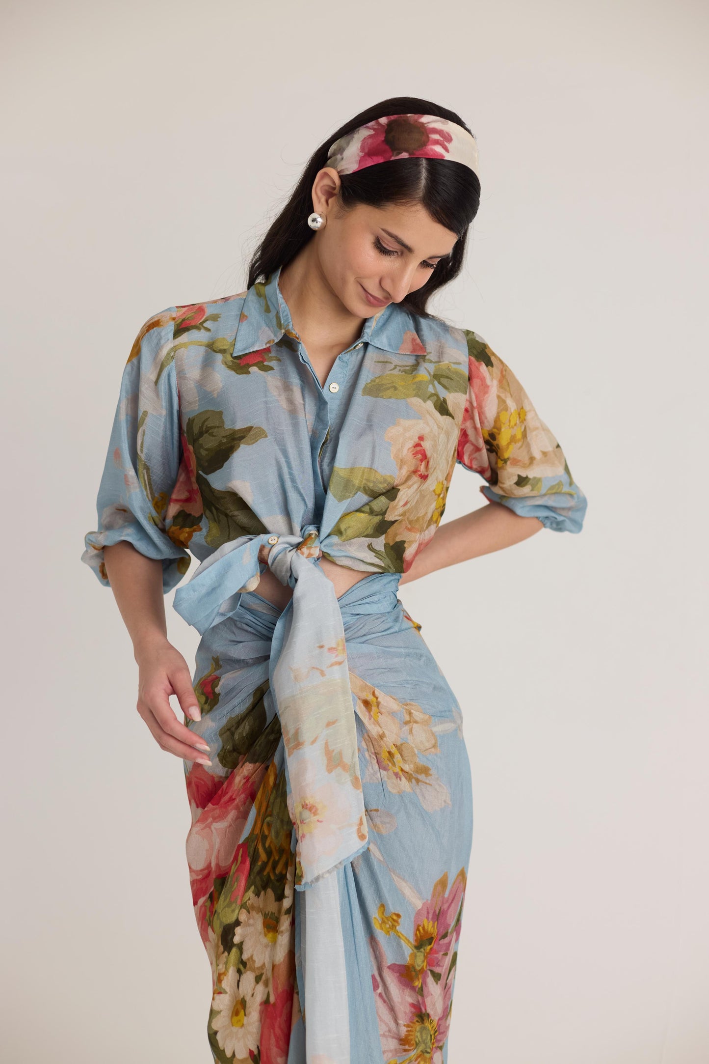 Taffy Tie-up Top & Skirt Set