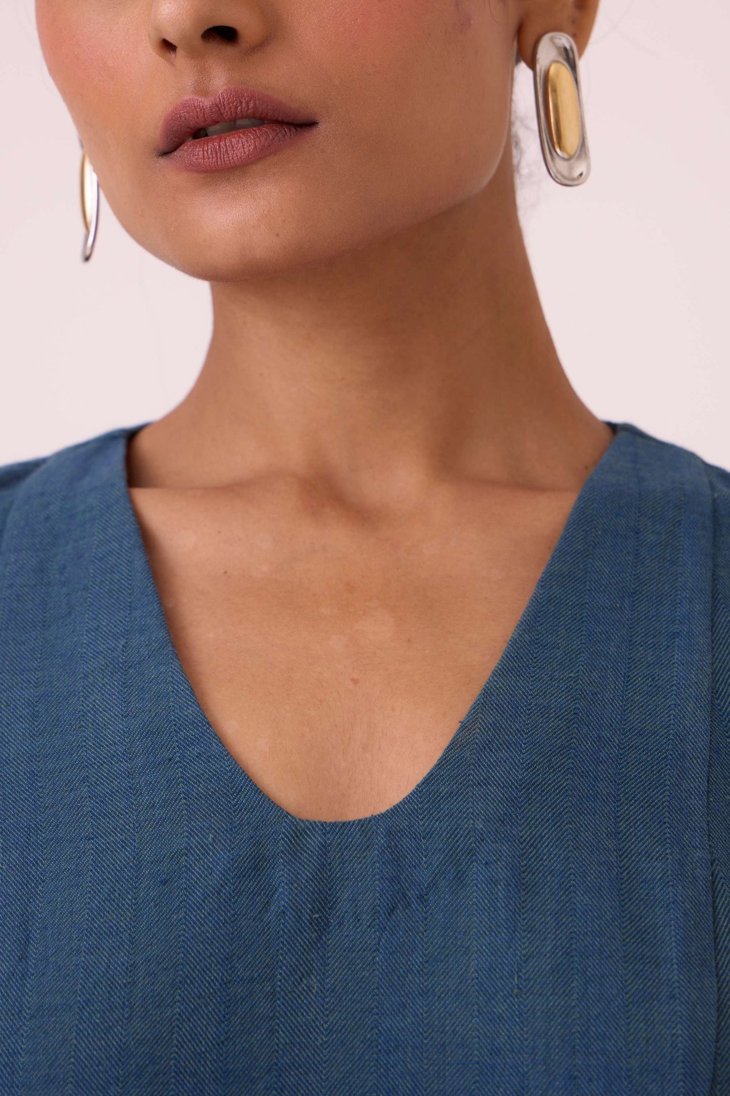 Emy Blue Handwoven Dress