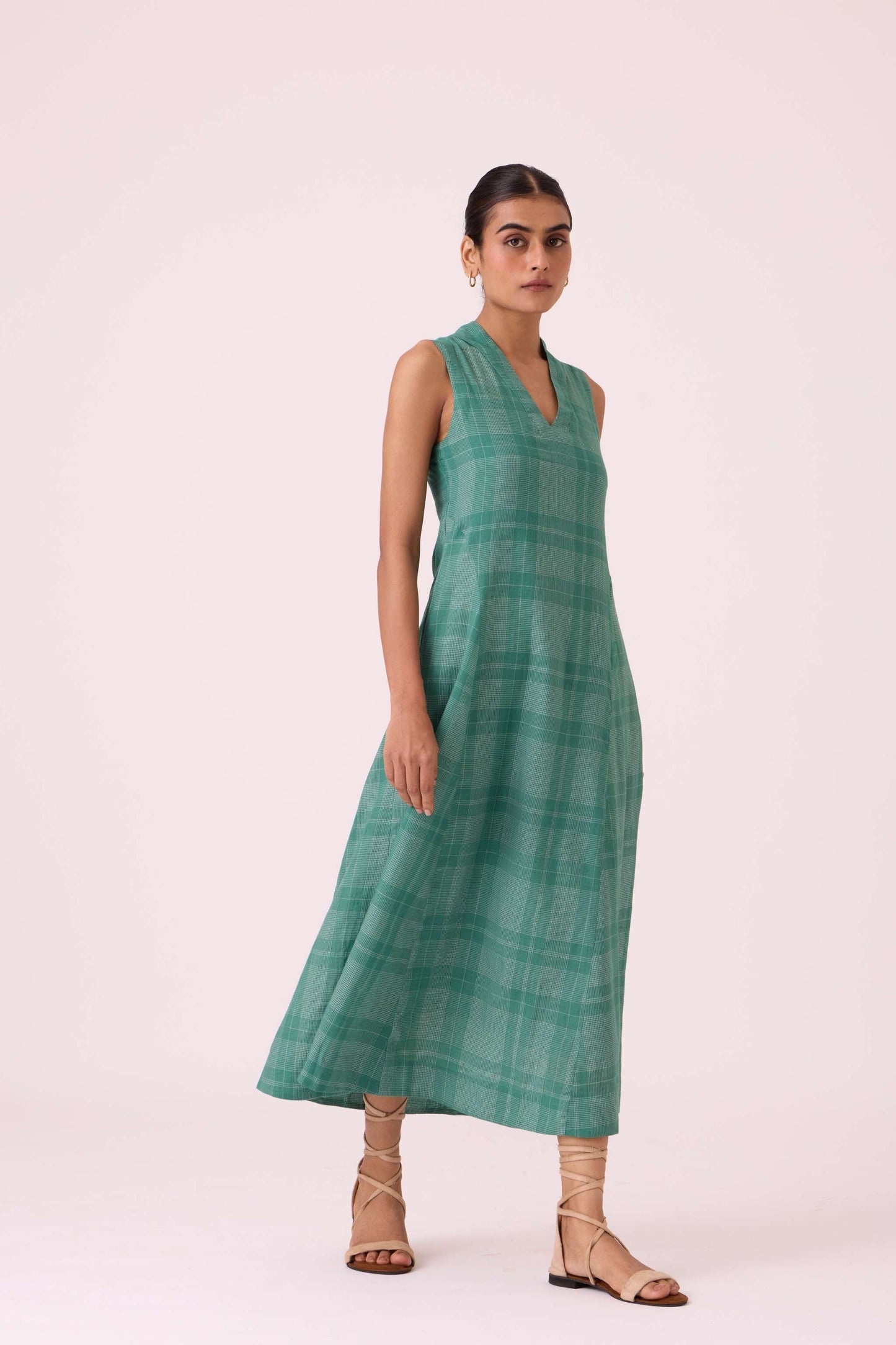 Orwell Green Handwoven Dress