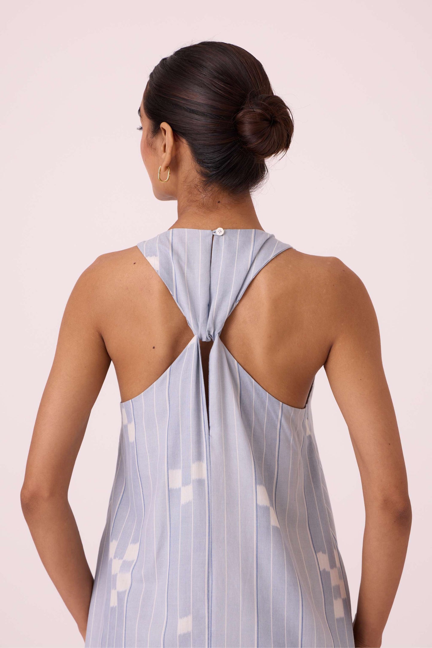 Amaran Blue Ikat Maxi Dress