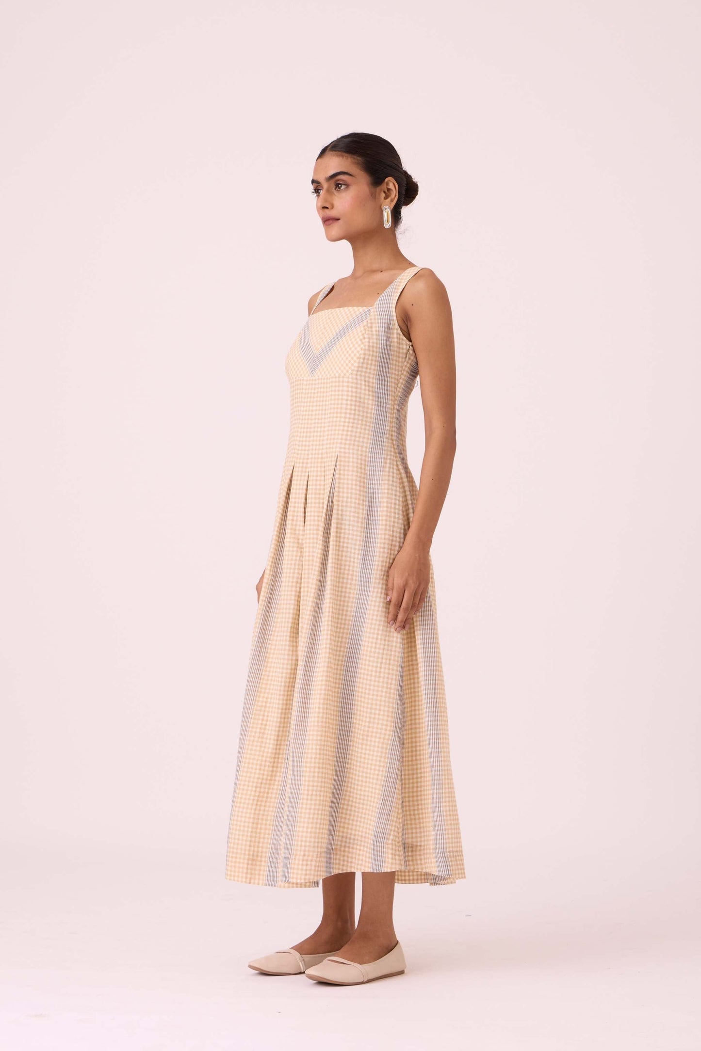 Bosie Beige Handwoven Dress