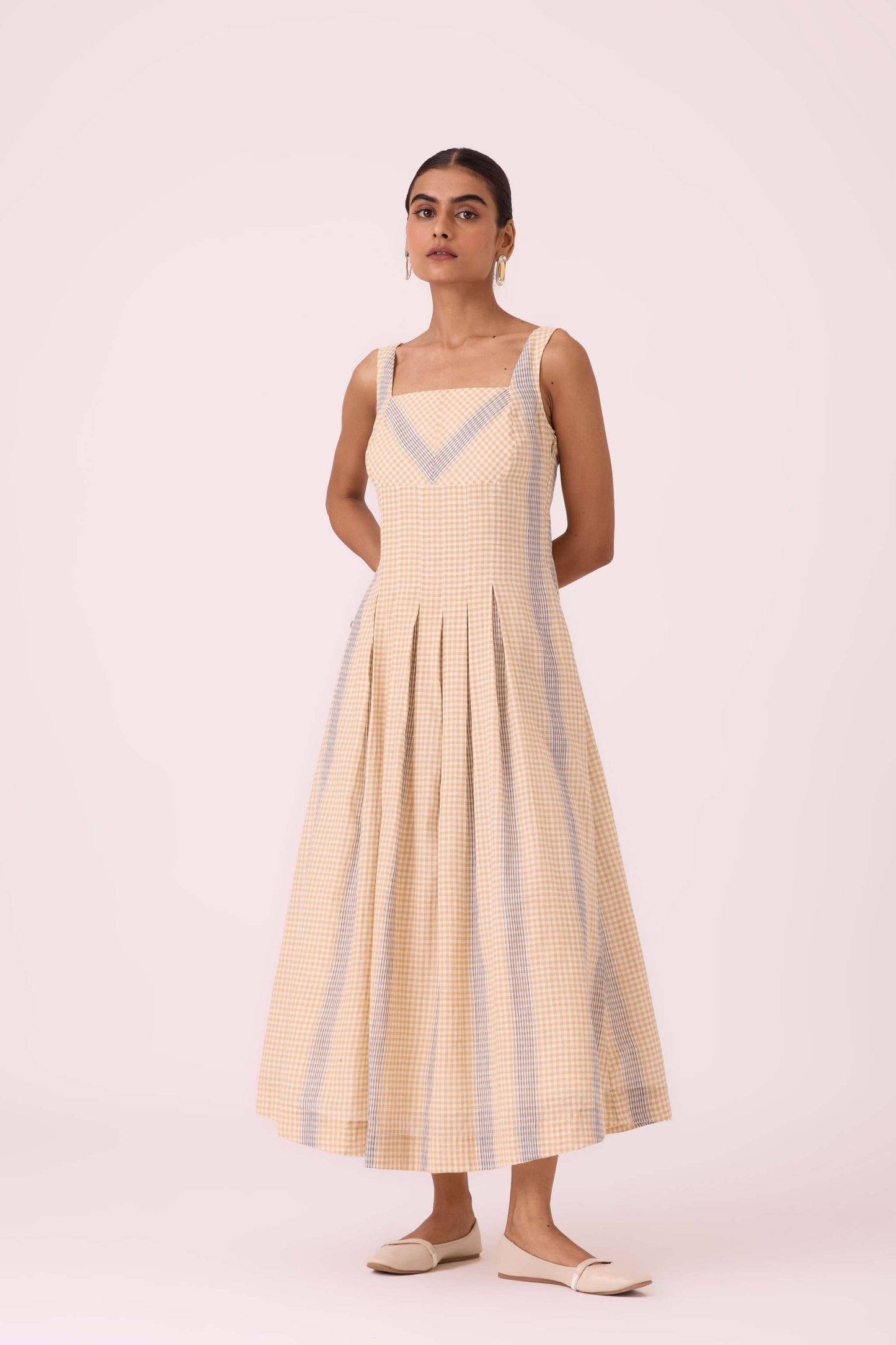 Bosie Beige Handwoven Dress