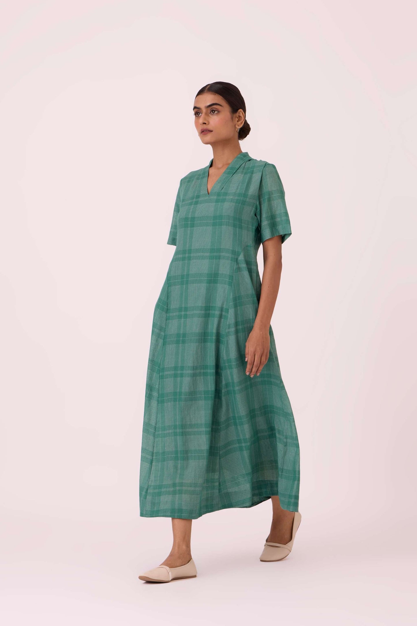 Clover Green Handwoven Dress