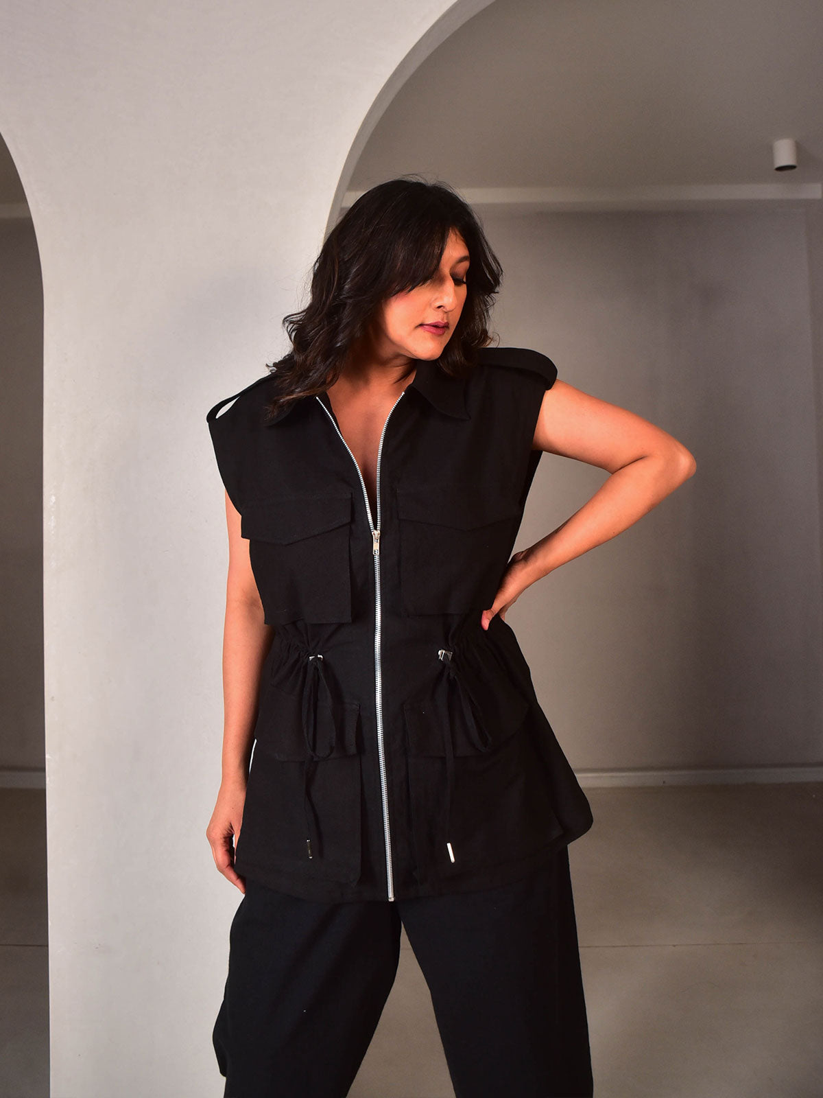 Zoey Sleeveless Jacket