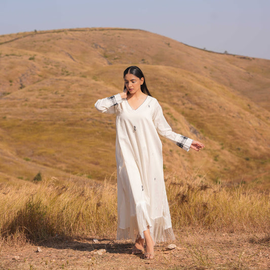 Fray Dress - Beige