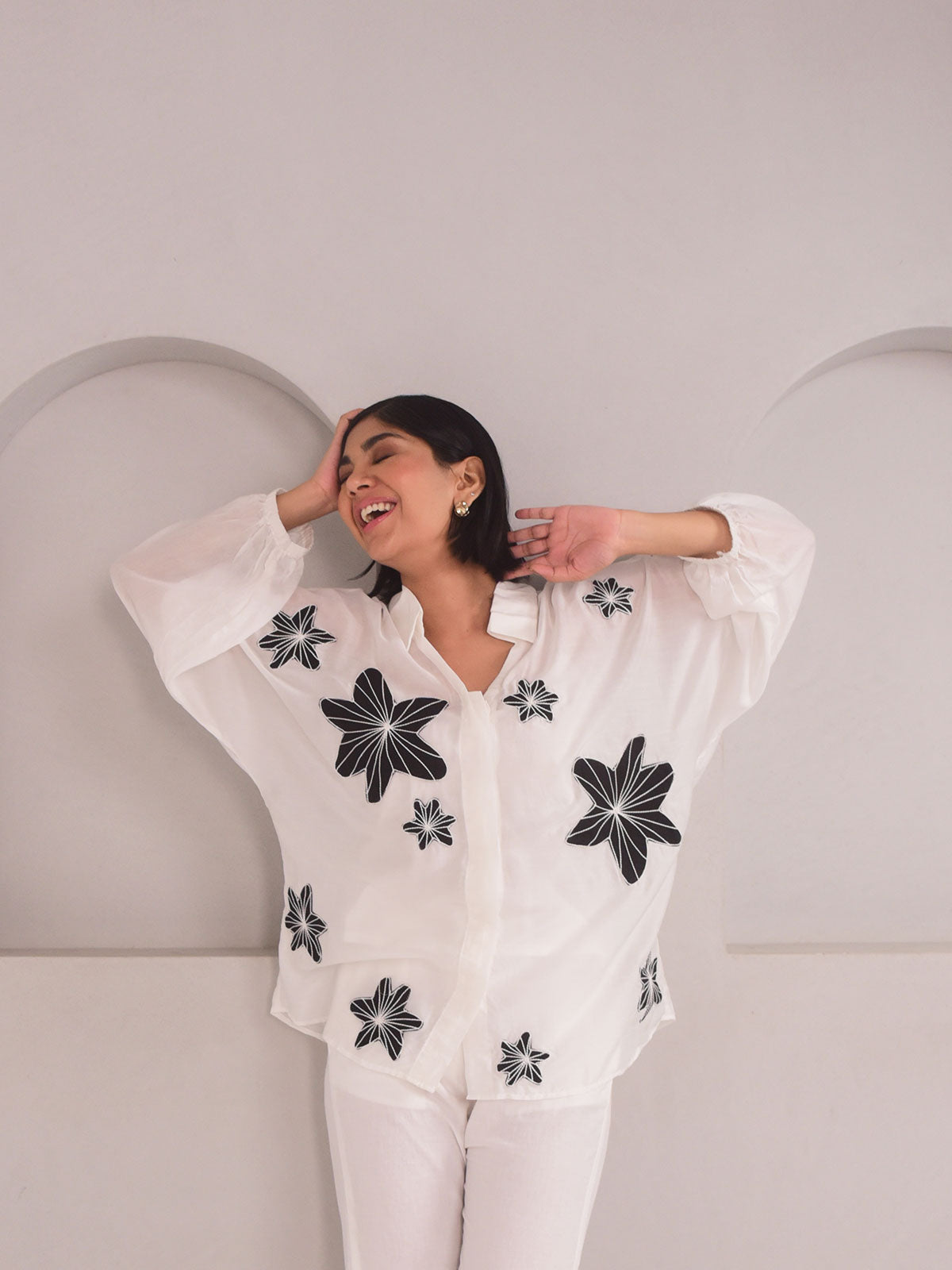 Dana Applique Modal Set - Black