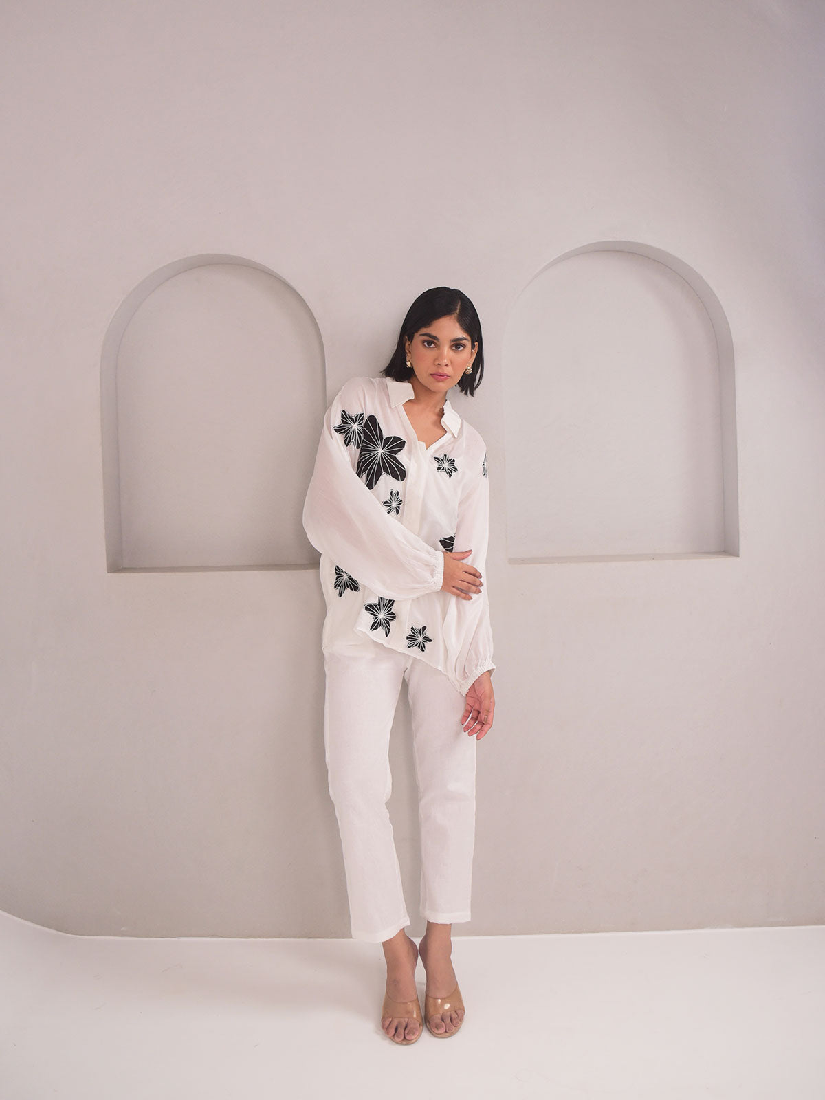 Dana Applique Modal Set - Black