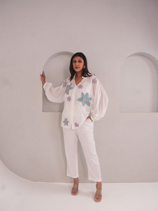 Dana Applique Modal Set - Blue
