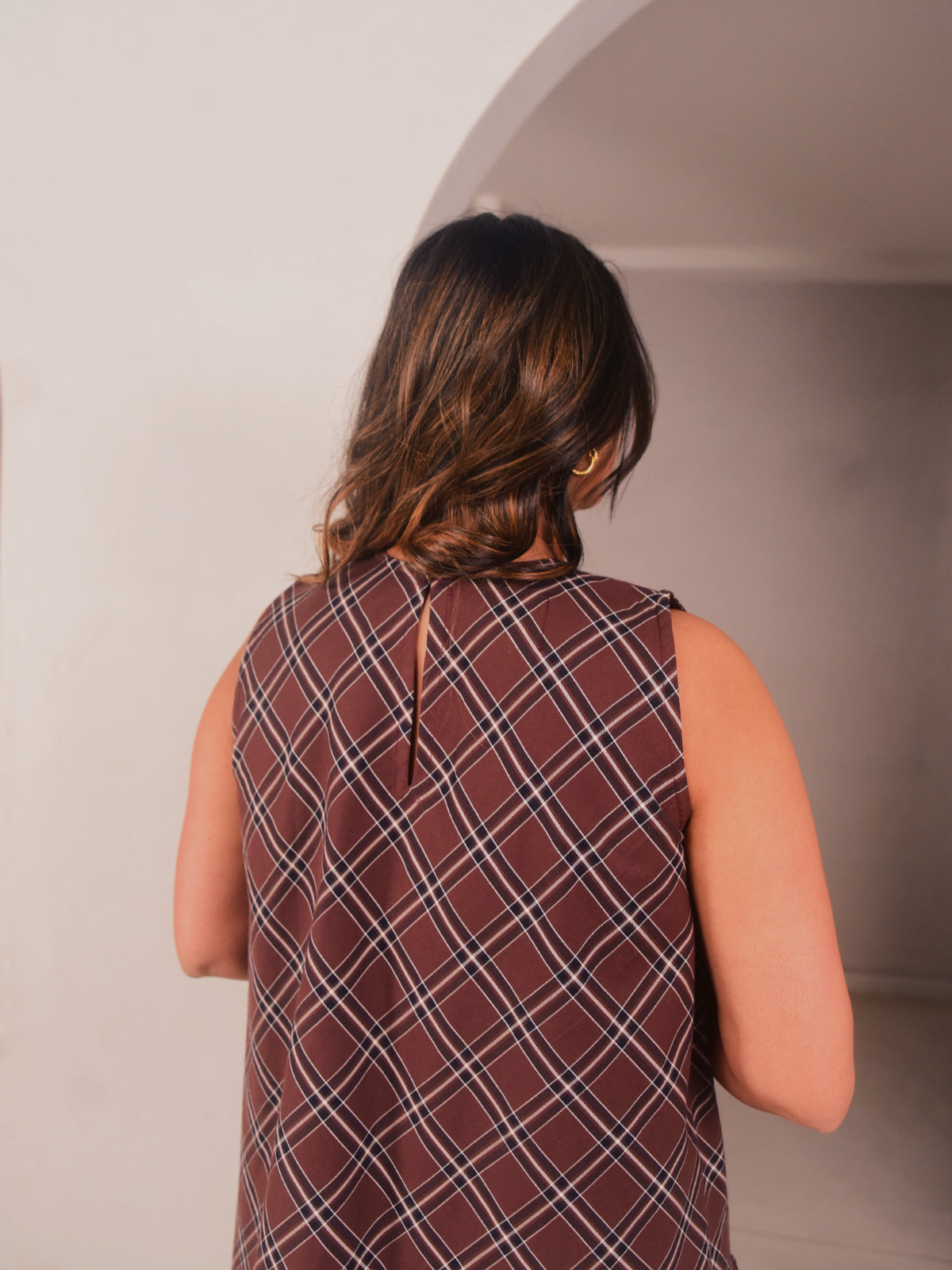 Everyday Top - Brown Checks