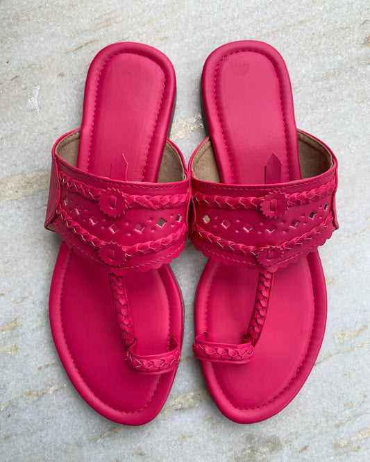 Fuschia Pink Kolhapuri