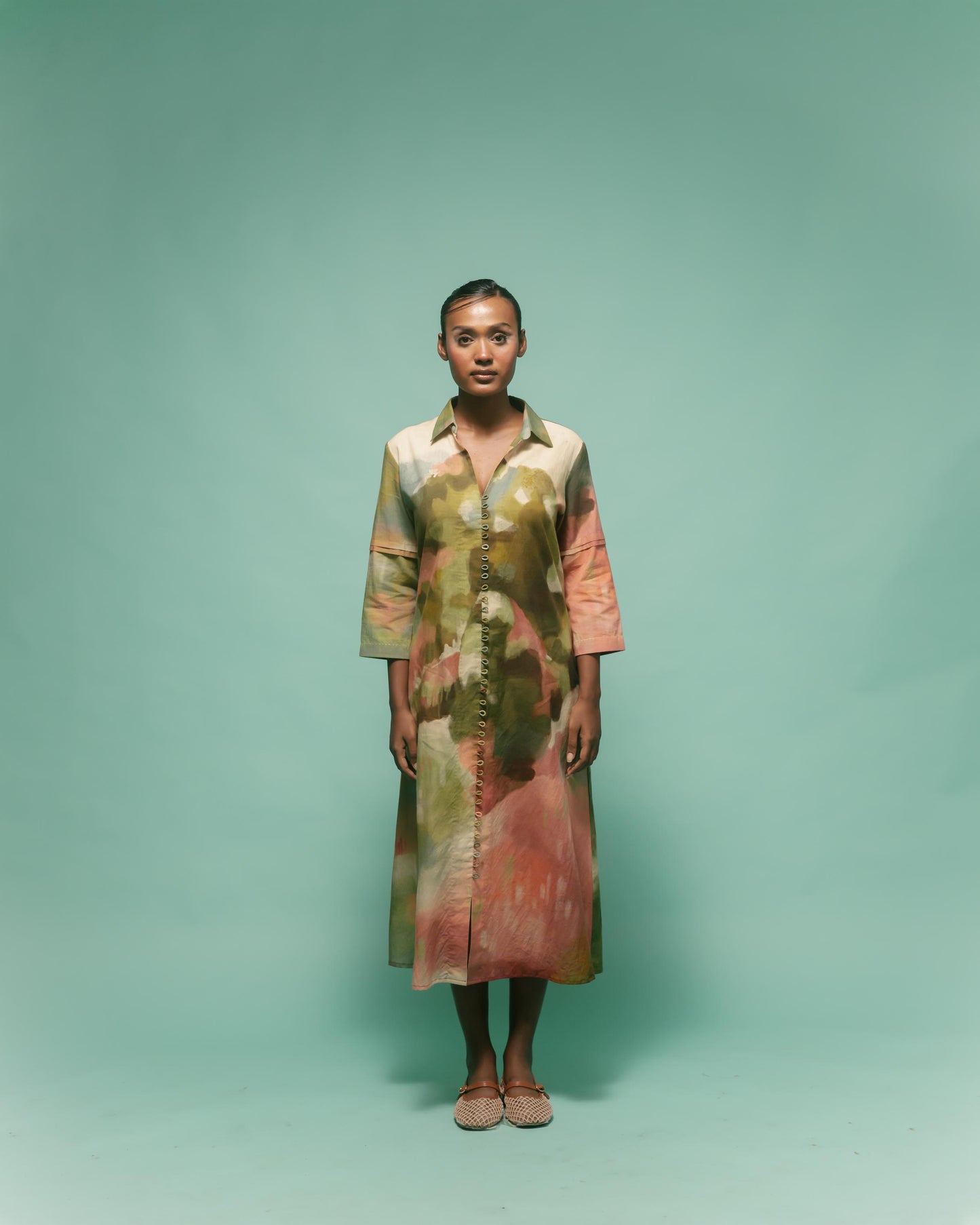 Lea Shirt Dress Peach