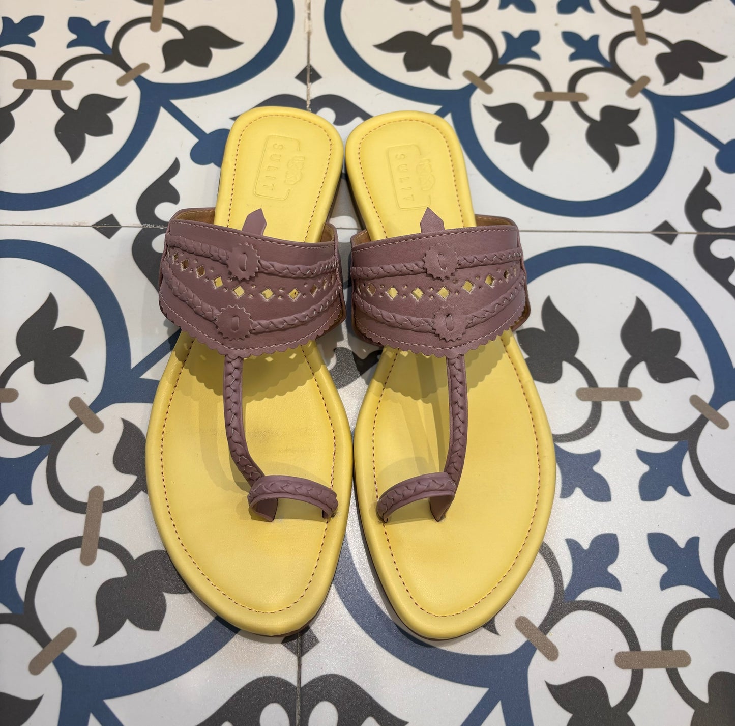 Light Yellow And Dark Lilac