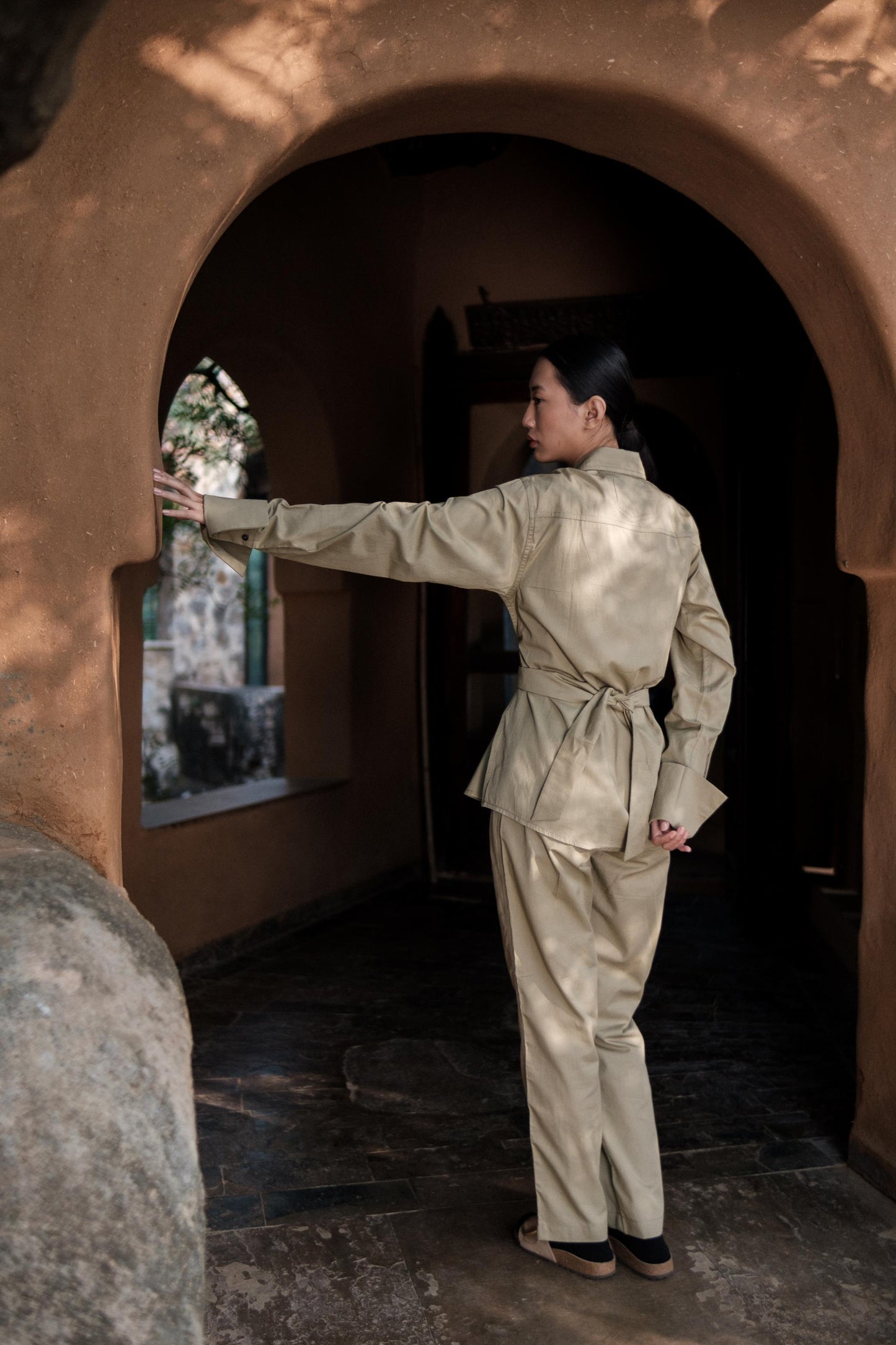 Sandra Straight Pants Khaki