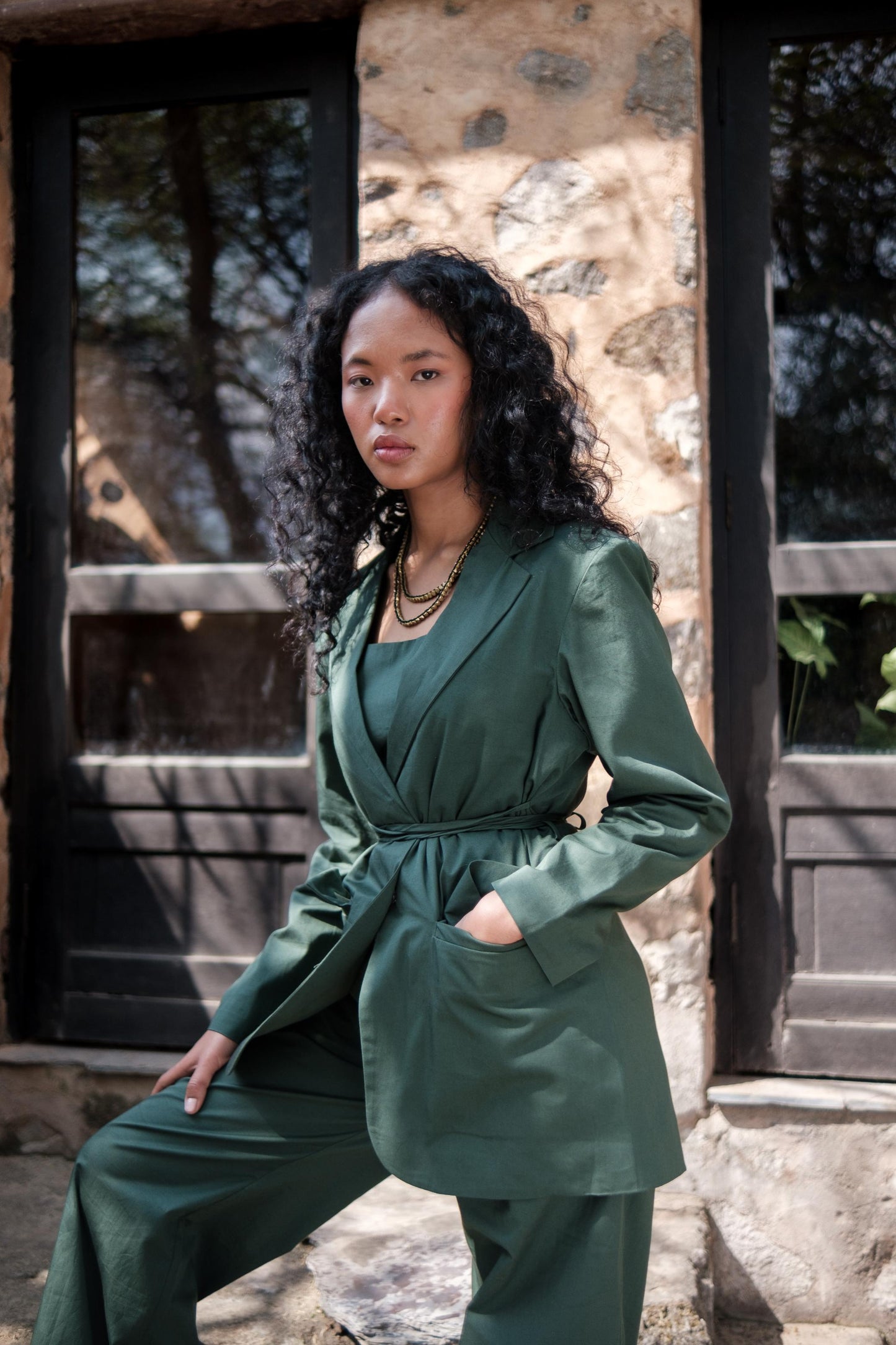 Friday Flared Pants Forest Green