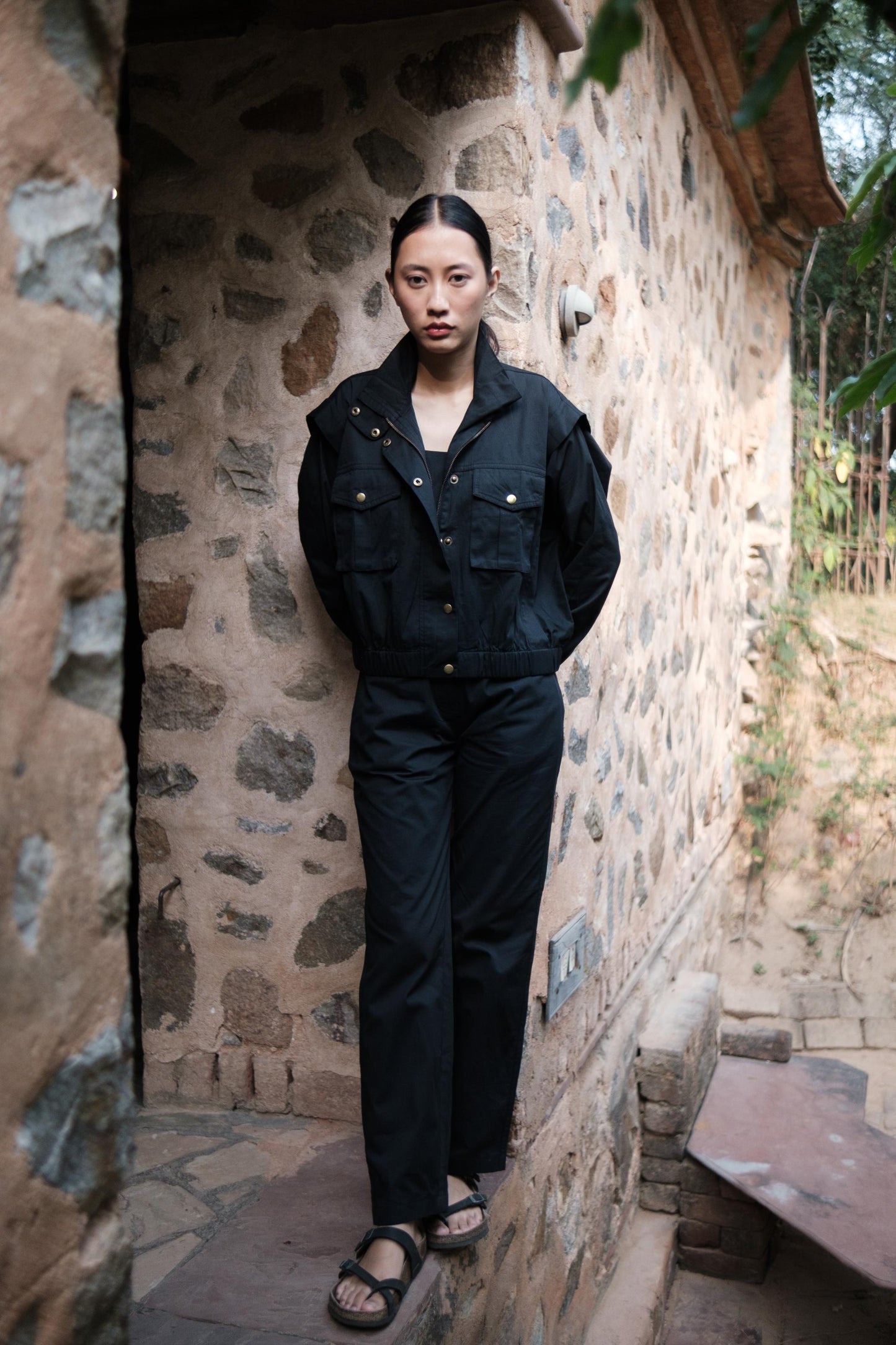 Sheldon Cropped Jacket Black