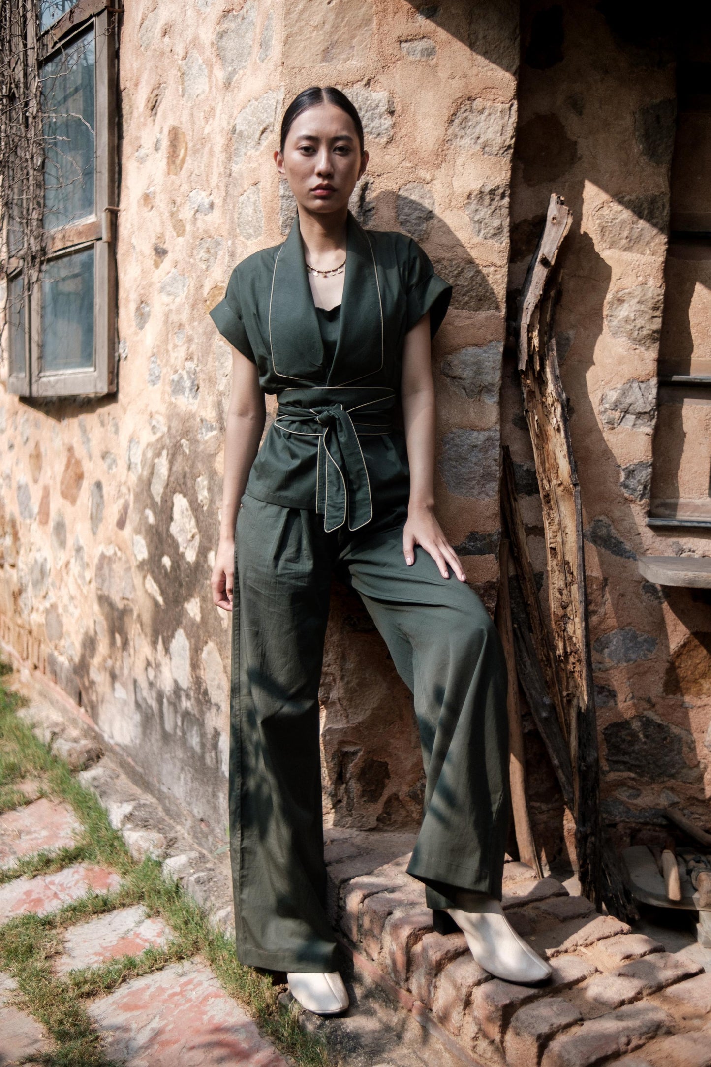 Friday Flared Pants Forest Green