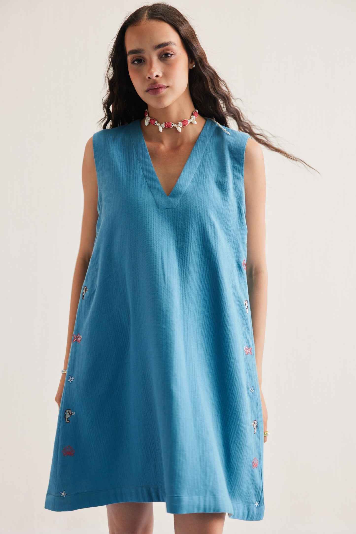 Marine Summer Organic Cotton Dress