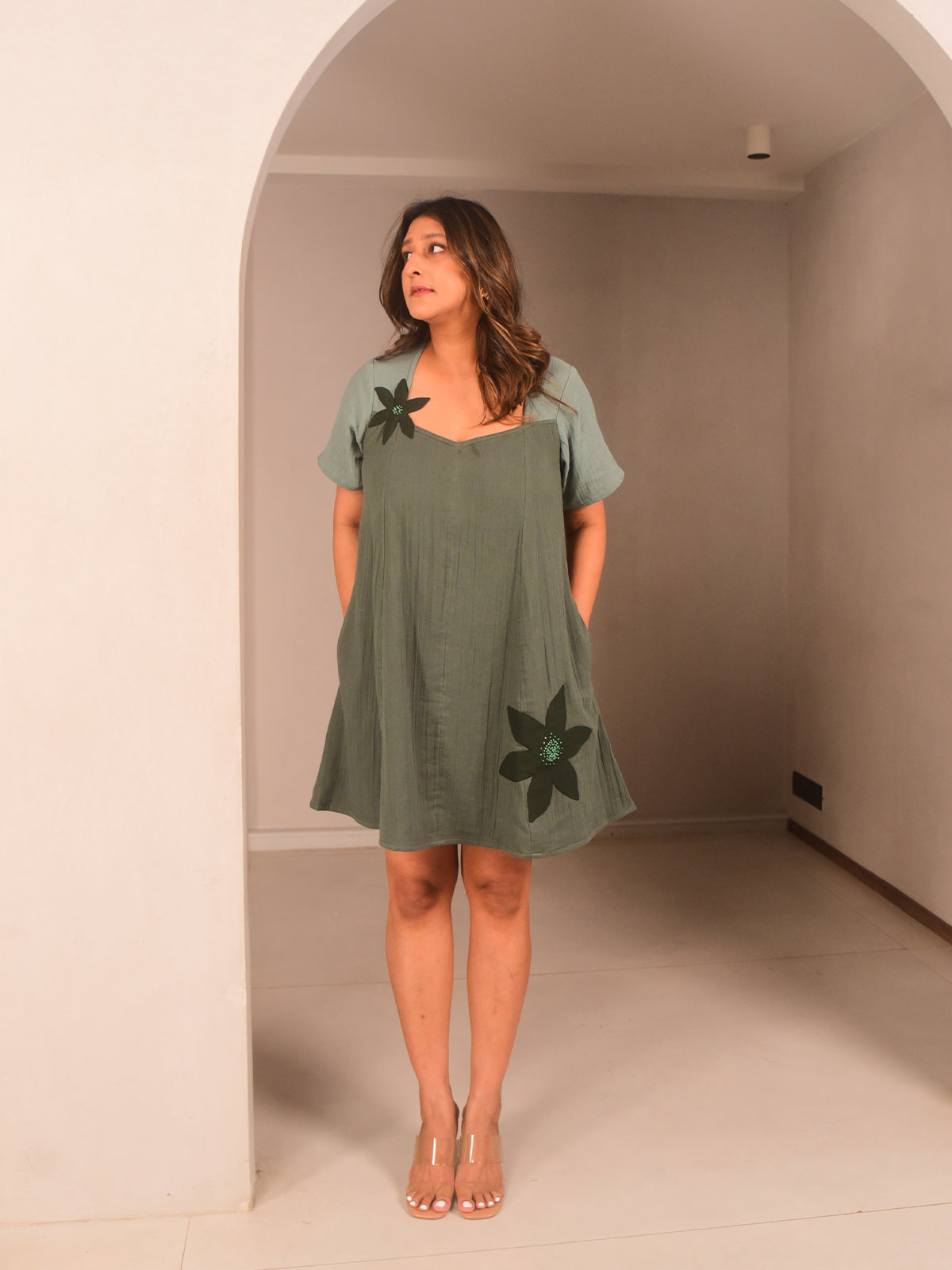 Noa Applique Short Dress