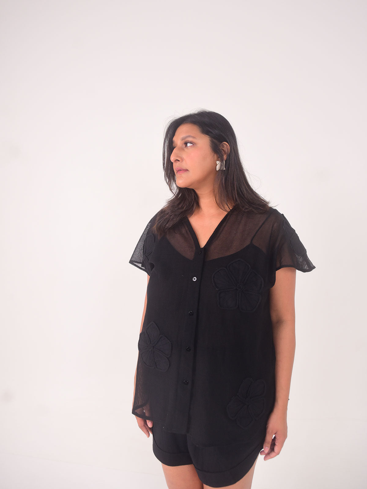 Nova Applique Cotton Net Set