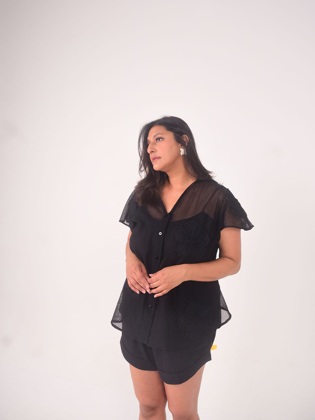 Nova Applique Cotton Net Set