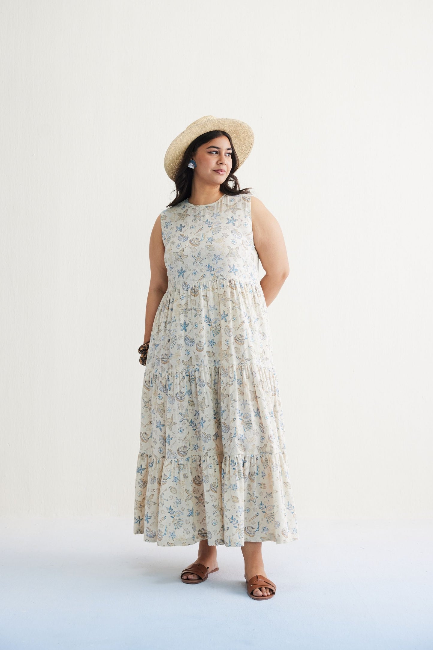 Ocean Island Handwoven Kala Cotton Maxi Dress