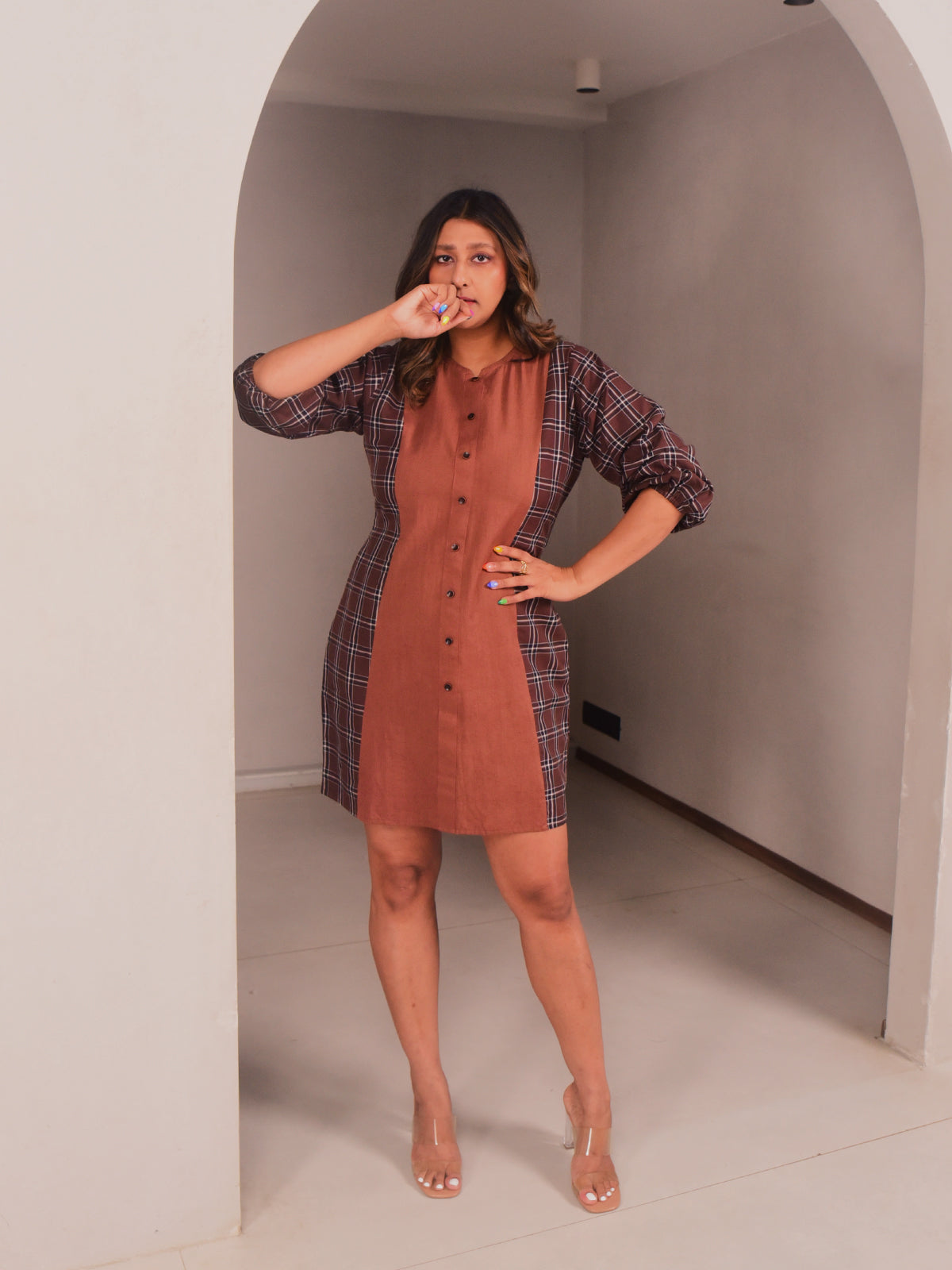 Rae Checks Short Dress