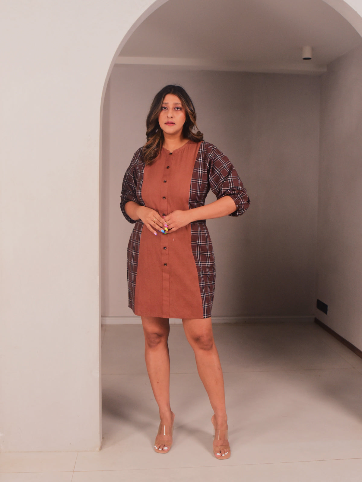 Rae Checks Short Dress