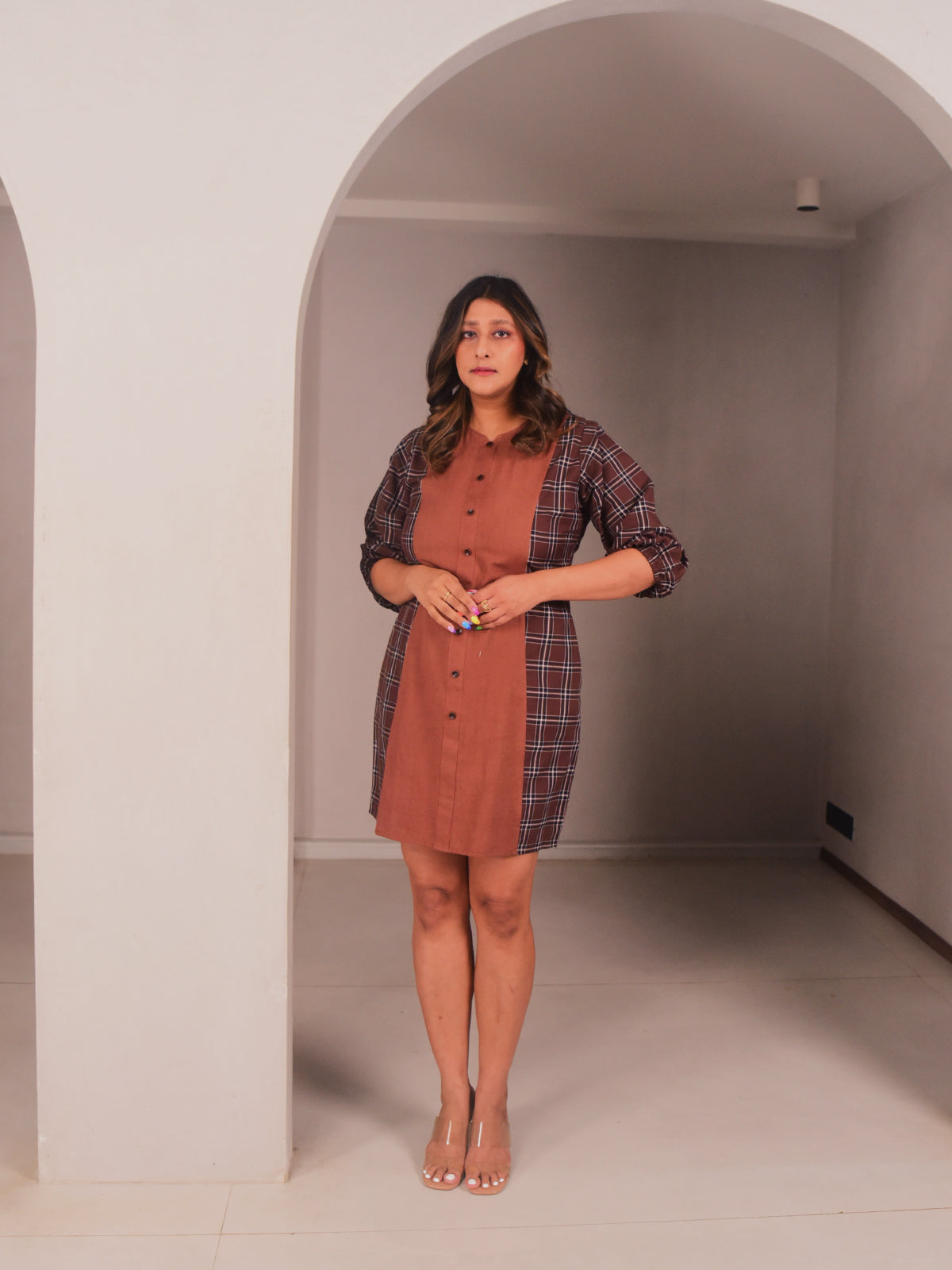 Rae Checks Short Dress