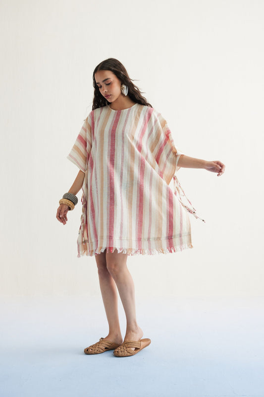 Saltwater Summer Handwoven Kala Cotton Kaftan Dress