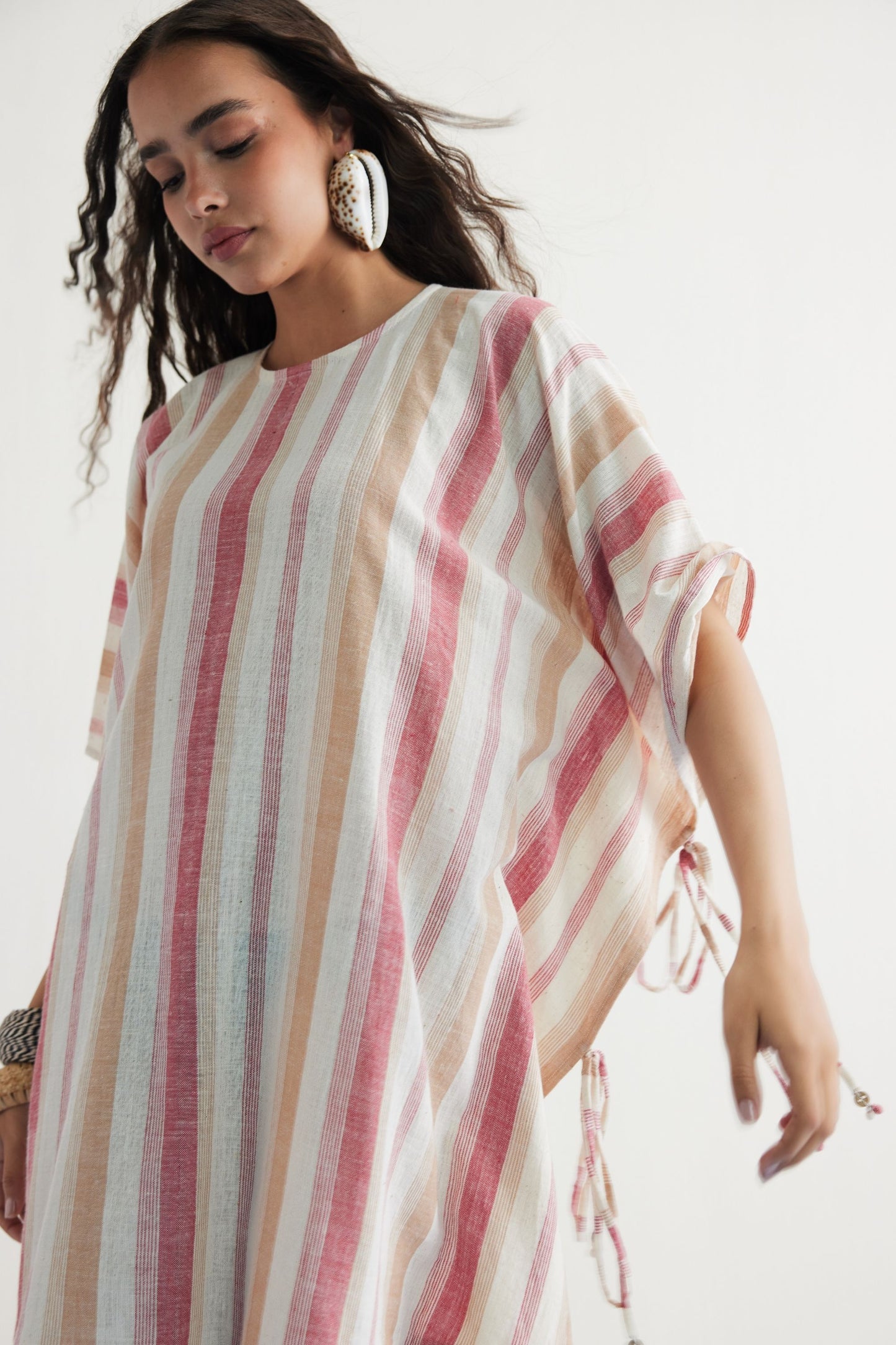 Saltwater Summer Handwoven Kala Cotton Kaftan Dress