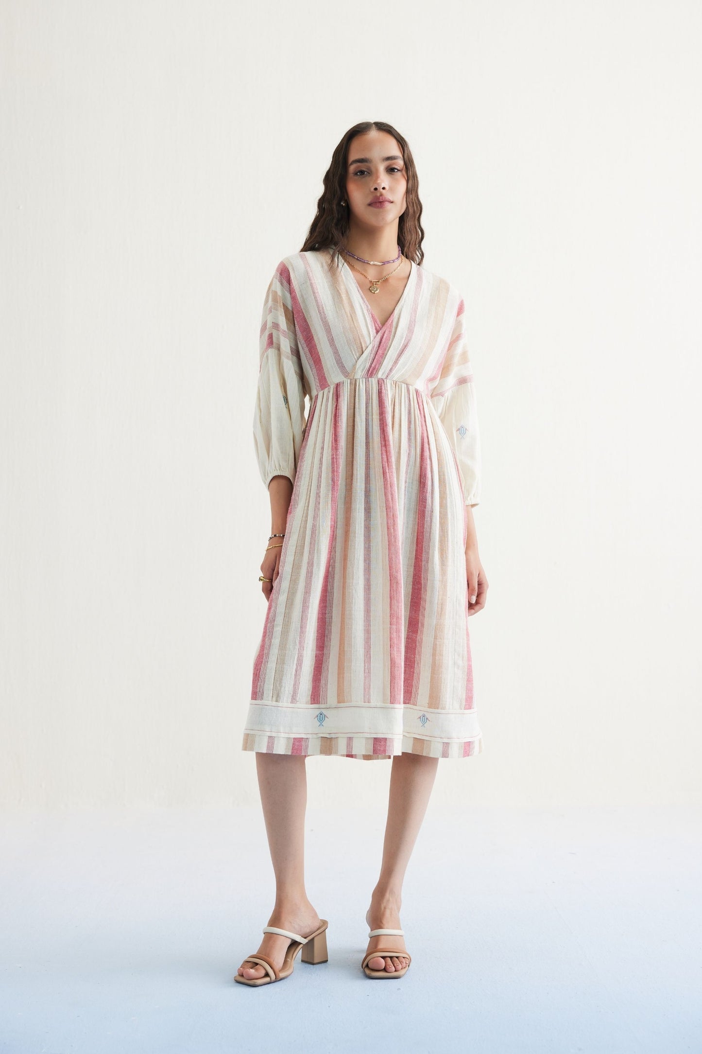 The Reef Shore Handwoven Kala Cotton Midi Dress