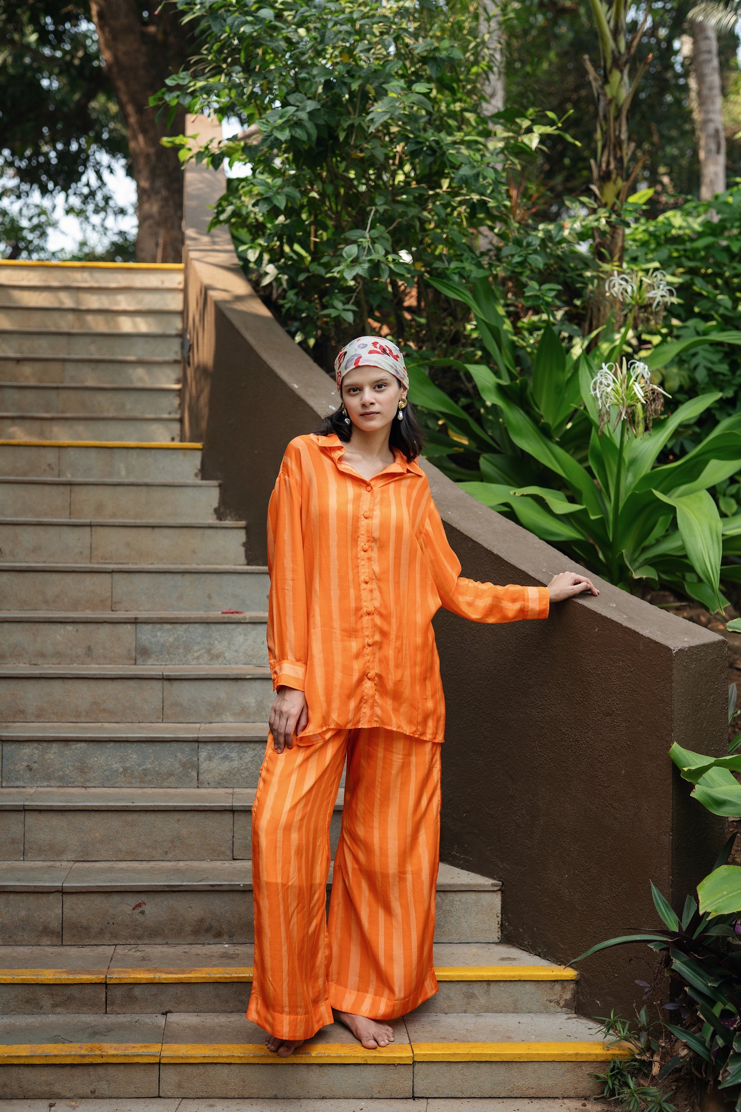 Maria Shirt (Orange Stripes)