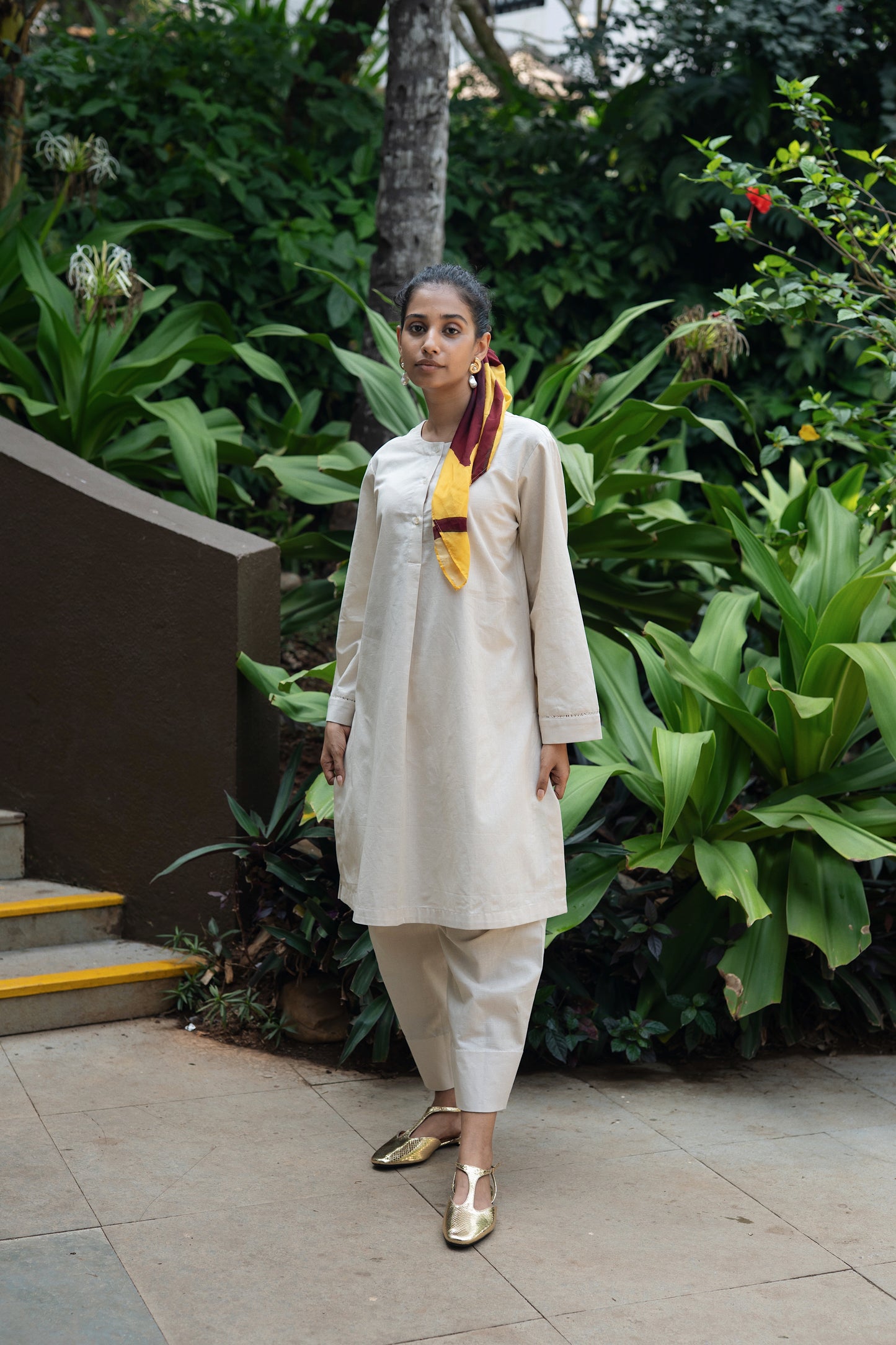 Iris Kurta Set (Biege)