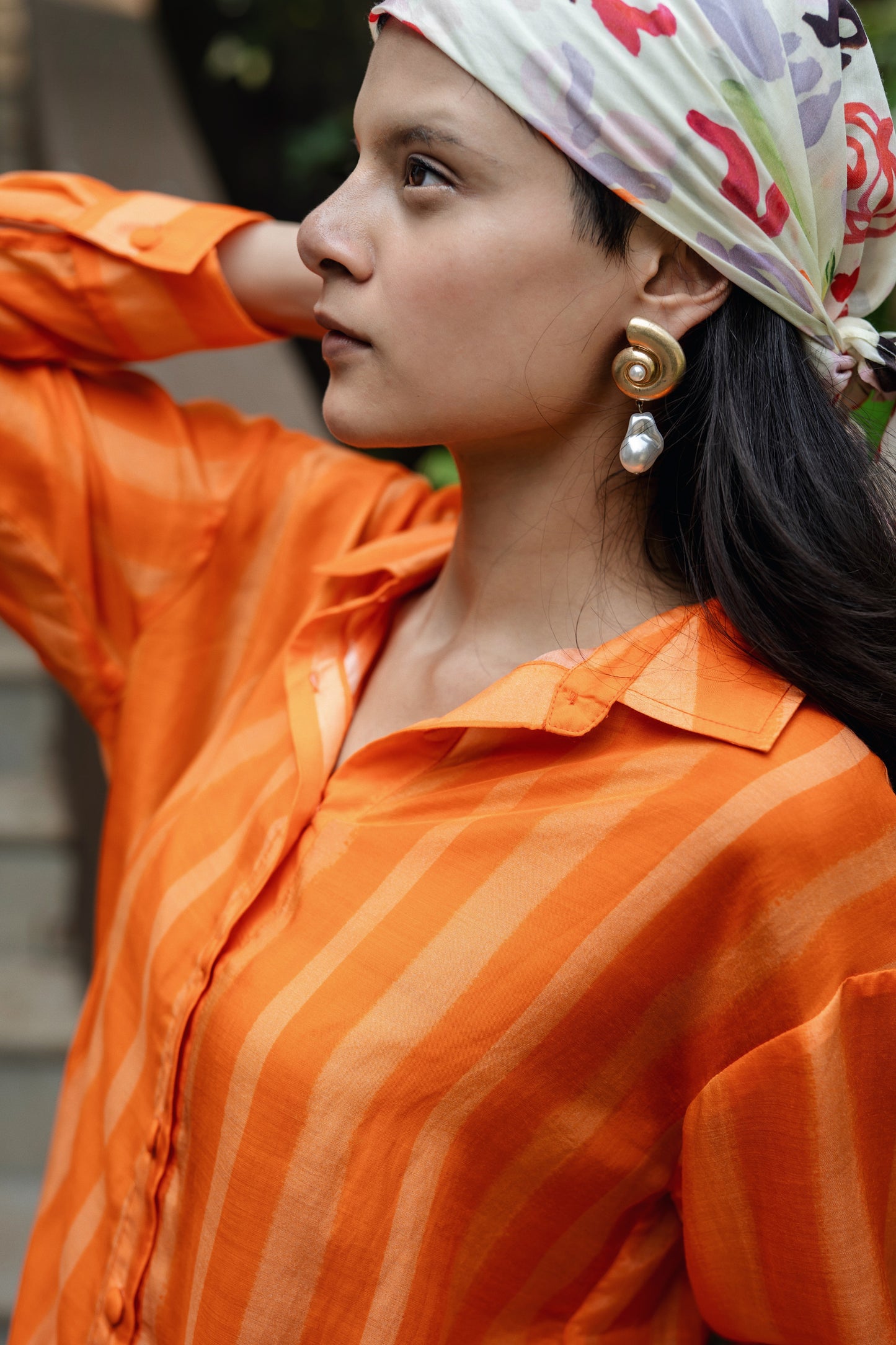 Maria Shirt (Orange Stripes)