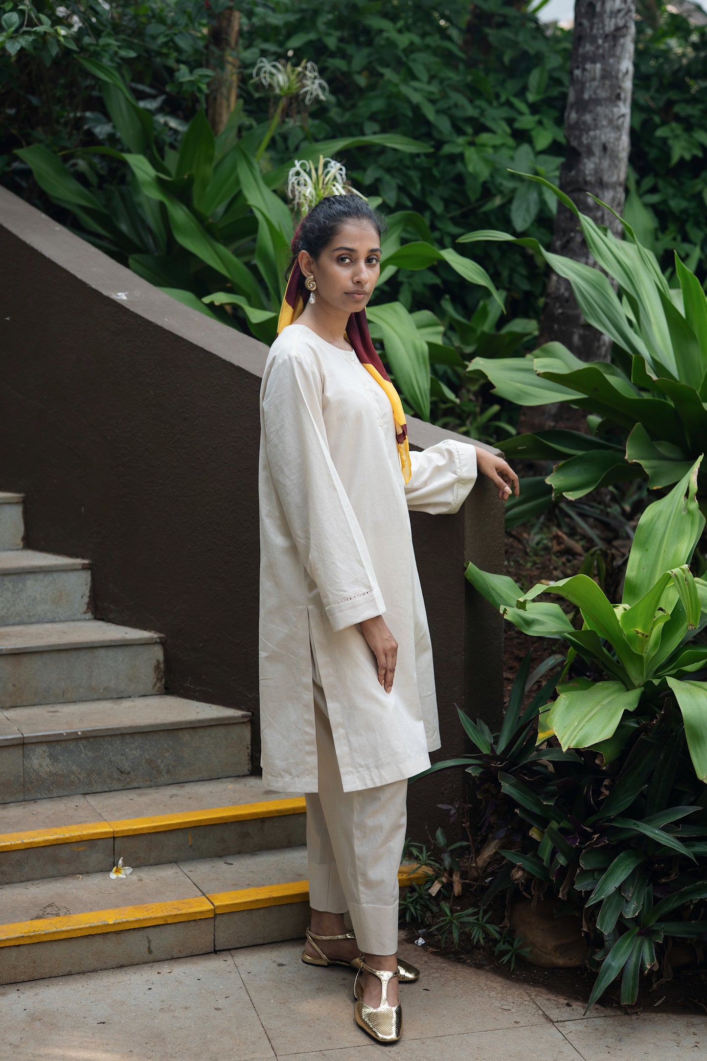 Iris Kurta Set (Biege)