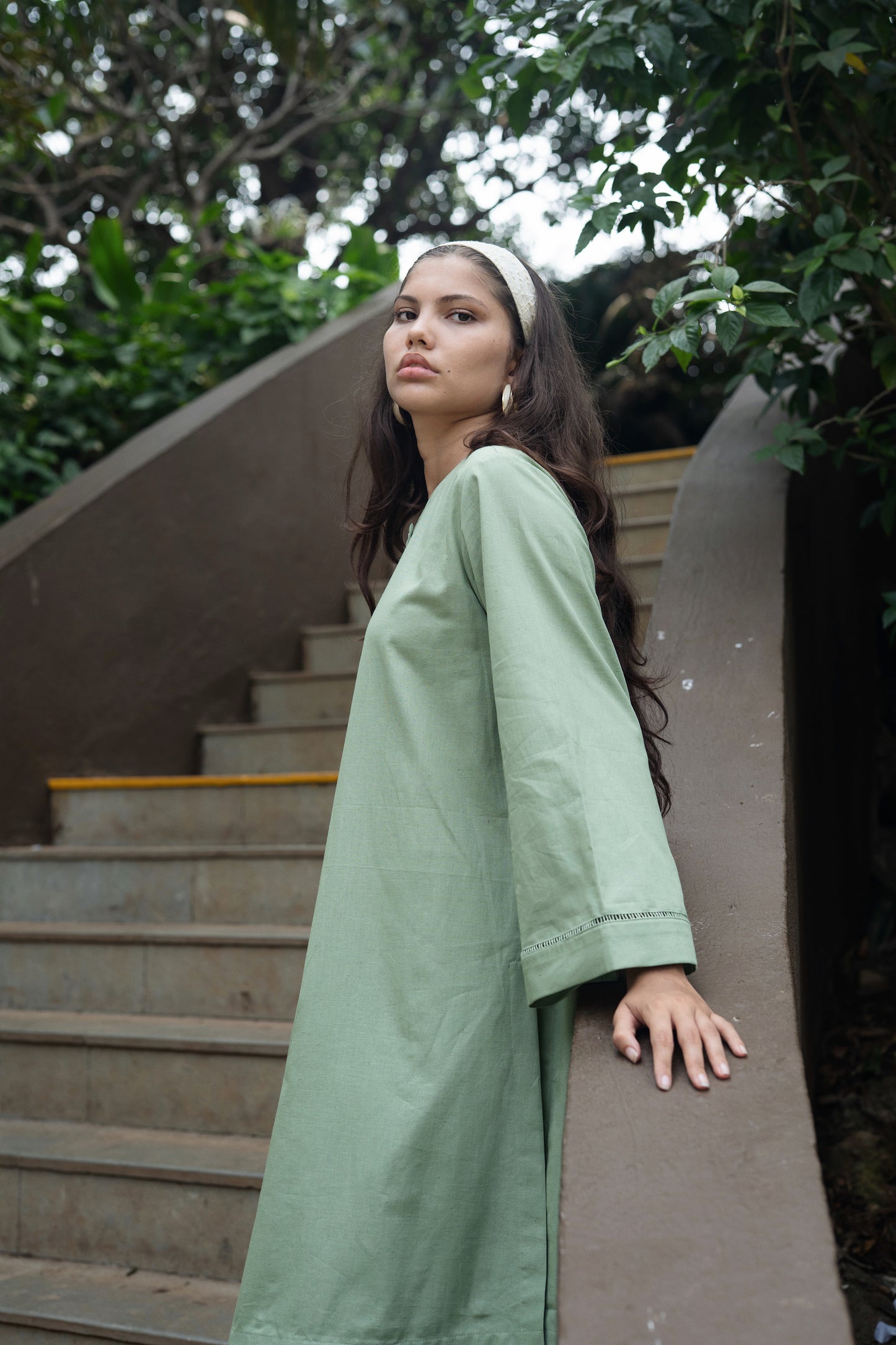 Iris Kurta Set (Olive Green)