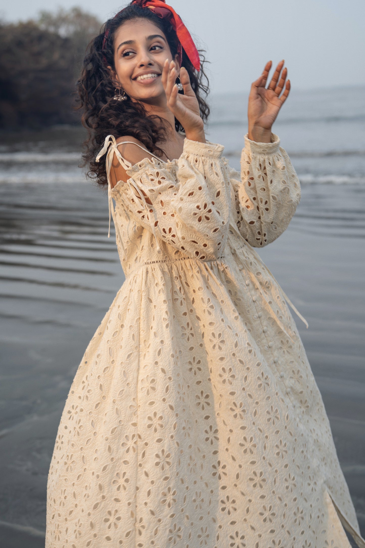 Zoe Dress (Cream White)